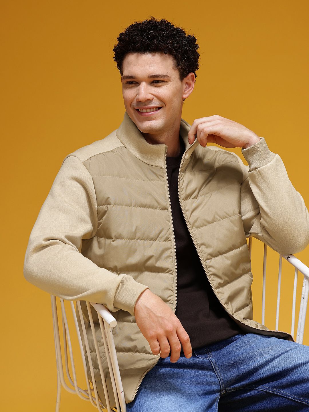 HERE&NOW Mock Collar Padded Jacket-picture-23