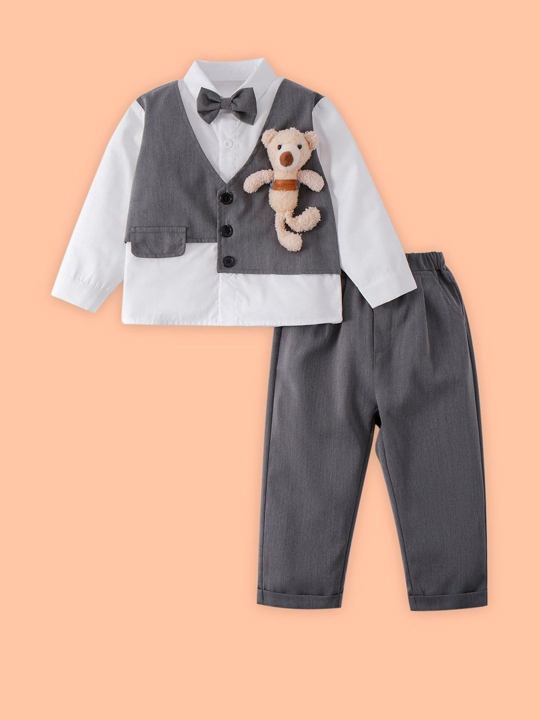 Hopscotch Boys 2-Pc Bow Tie & Teddy Detail Formal Set-picture-15