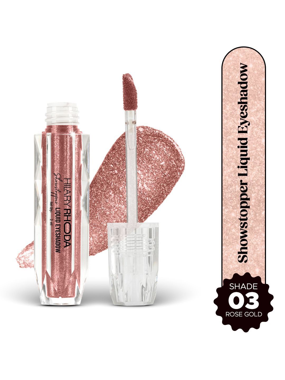 Hilary Rhoda Liquid Shimmer Eyeshadow - 2 ml - Rose Gold - 03-picture-12