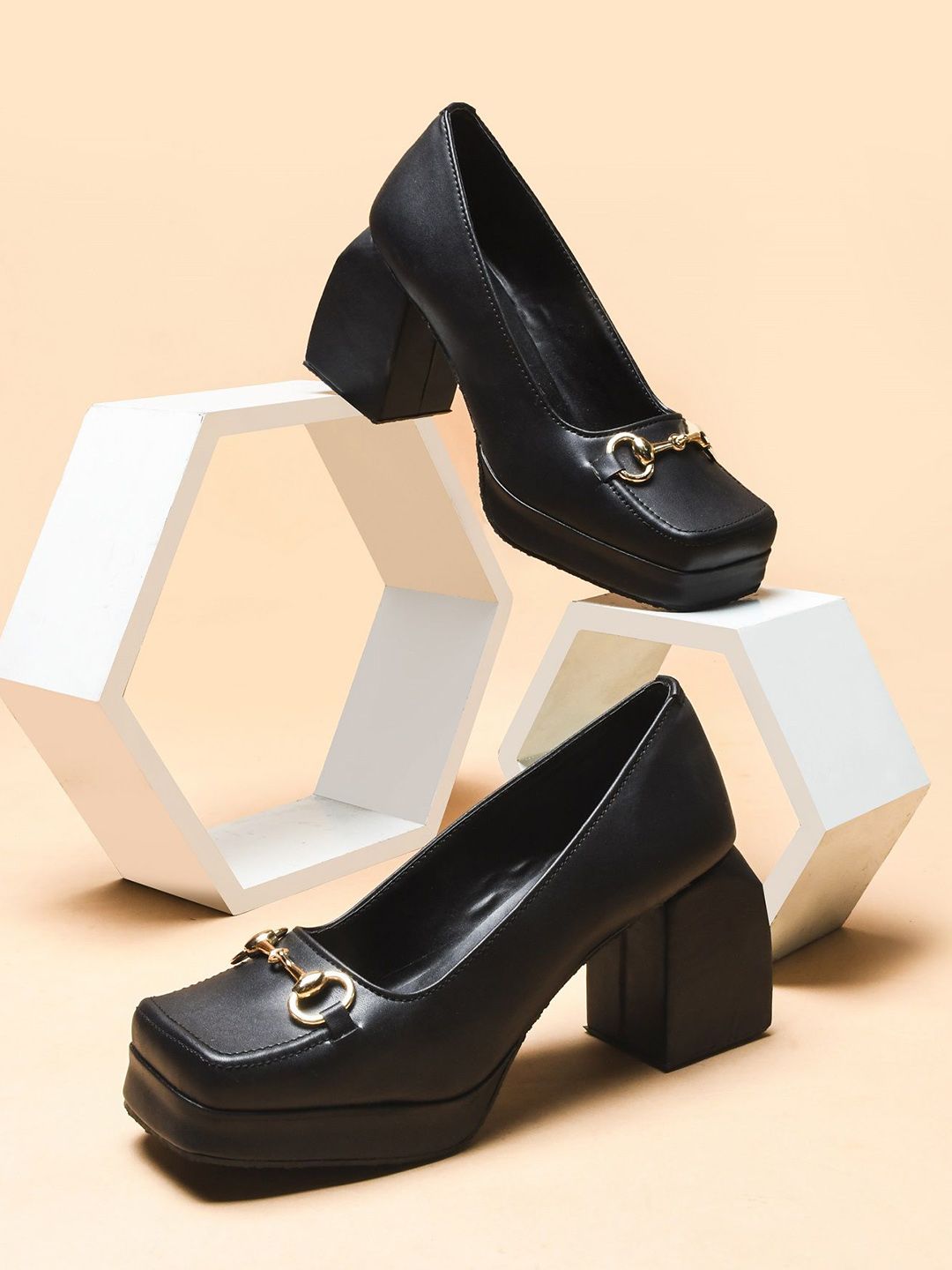 Killer Women Square Toe Block Sandals with Buckle-picture-17