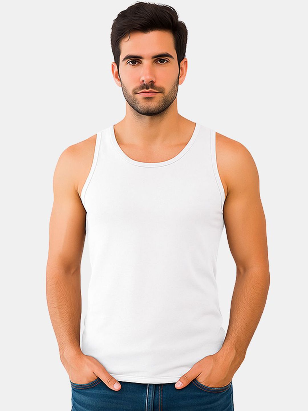 Bonjour Round Neck Sleeveless Bamboo Innerwear Basic Vest-picture-18