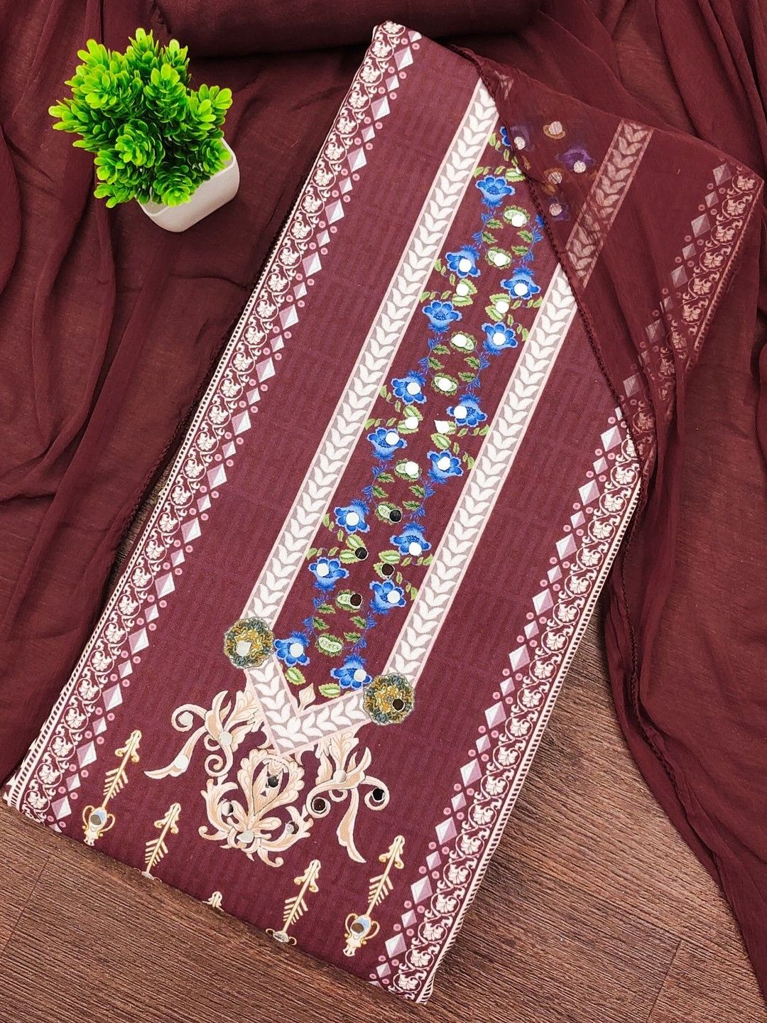 KALINI Women Viscose Rayon Unstitched Dress Material-picture-21