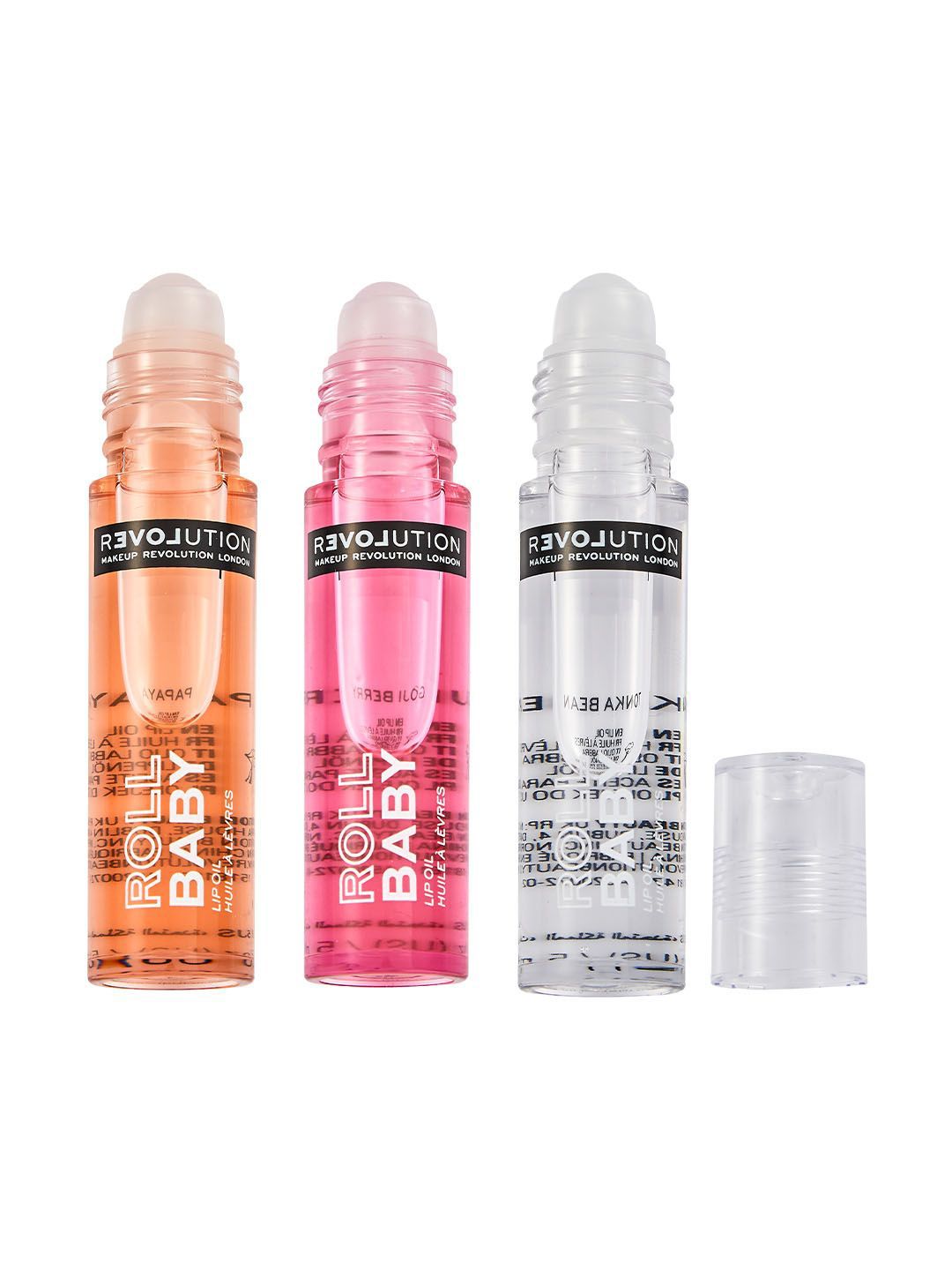 RELOVE Set Of 3 Roll Baby Lip Oil - 5 ml Each - Papaya-Tonka Bean-Goji Berry-image-25