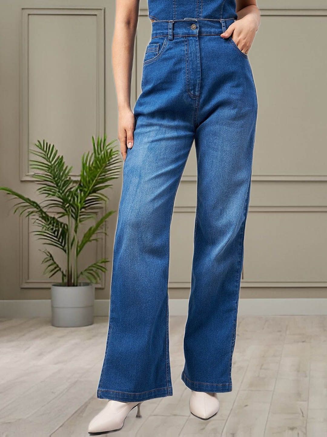R.Code by The Roadster Life Co. Women Flared High-Rise Stretchable Jeans-picture-19