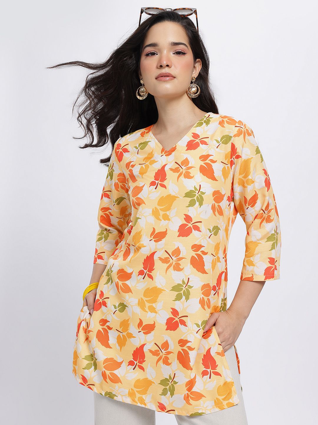 Anouk Rustic Floral Print Straight Kurti-picture-29