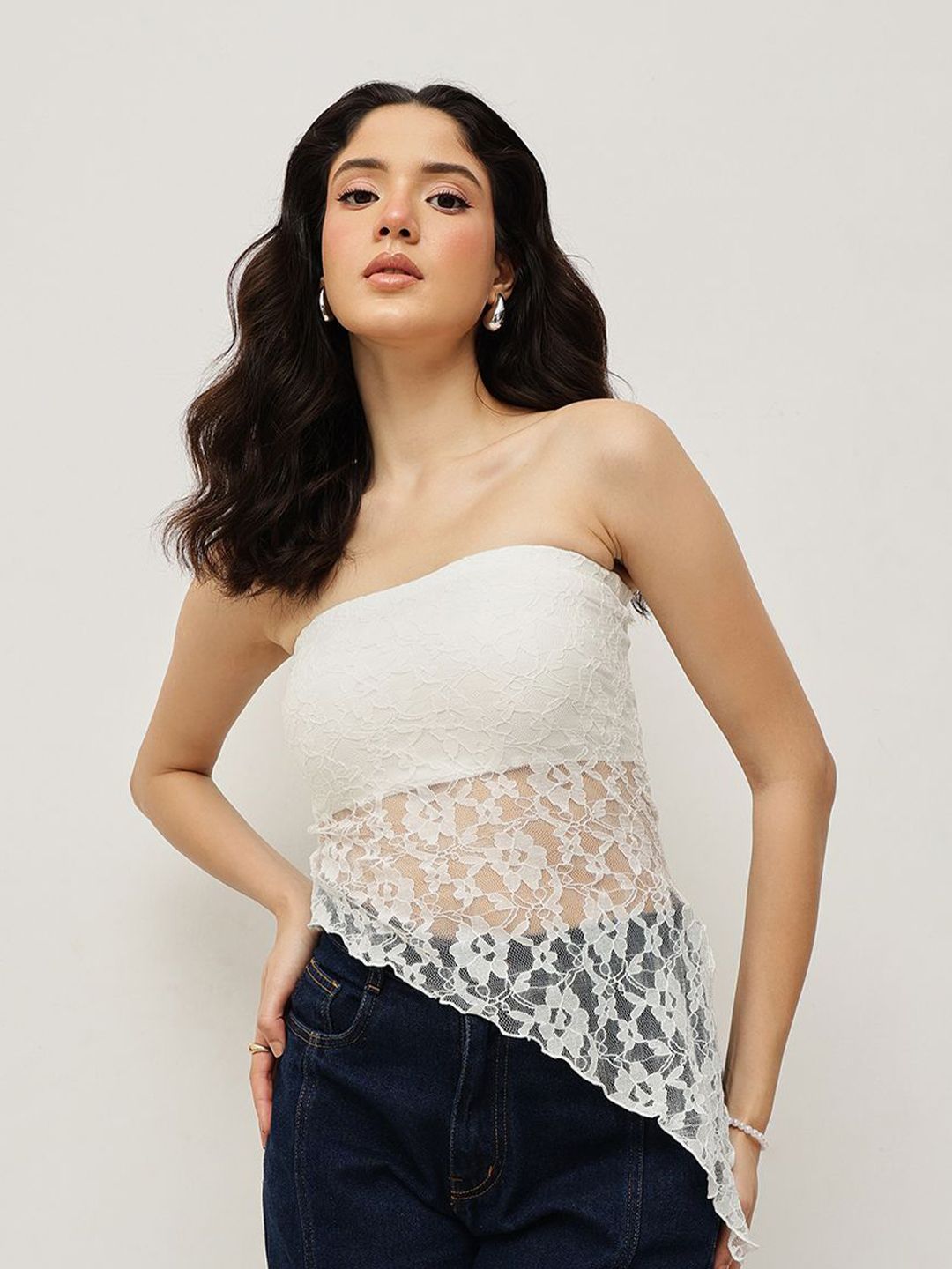 Espresso Women Floral Lace Tube Top-picture-21