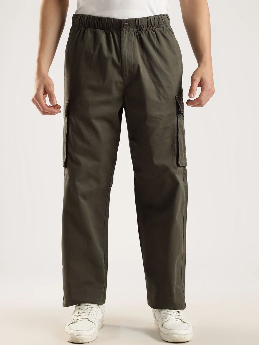 Calvin Klein Jeans Men Straight Fit Cargos Trousers-picture-19