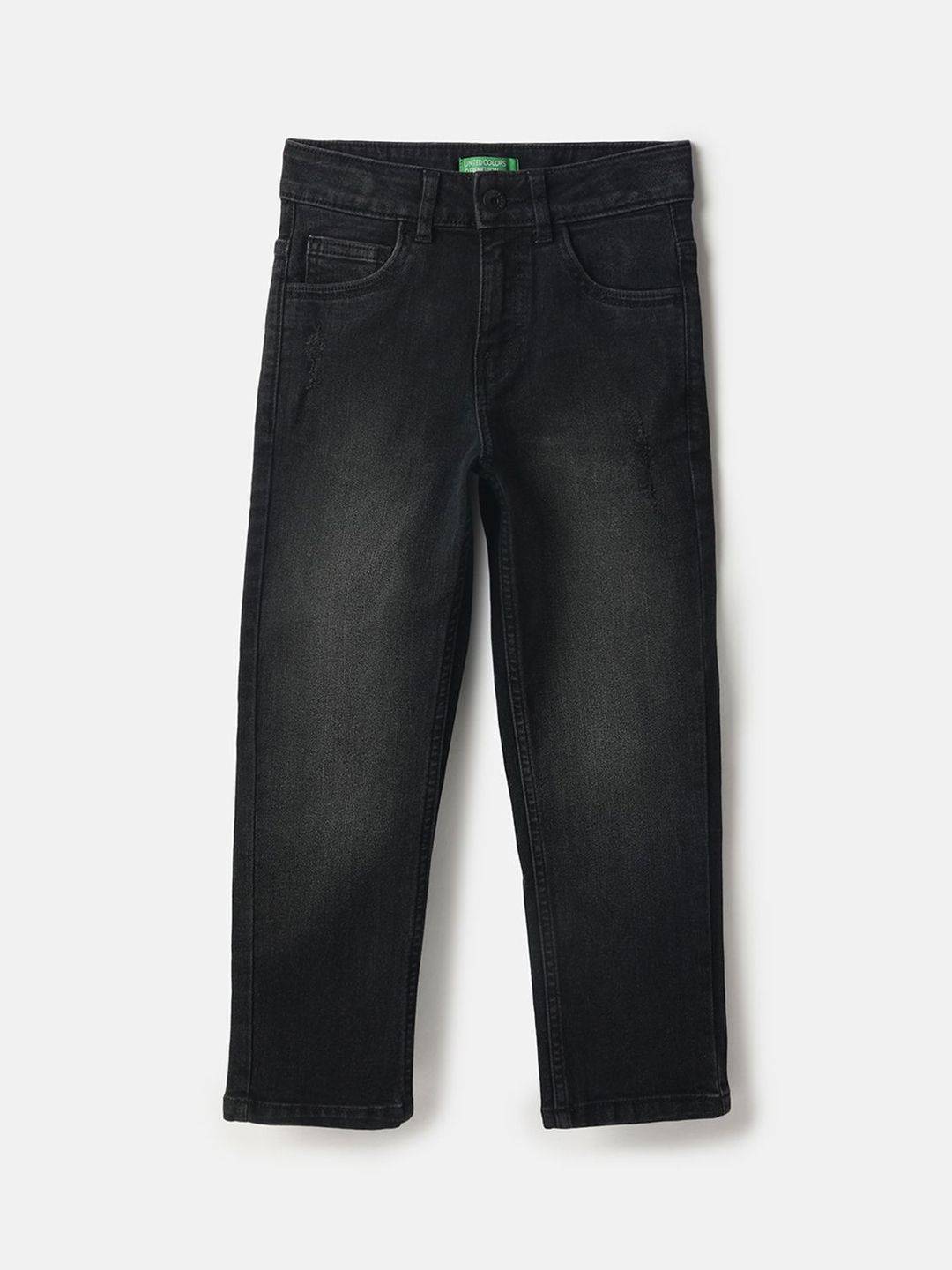 United Colors of Benetton Boys Straight Fit Mid-Rise Stretchable Jeans