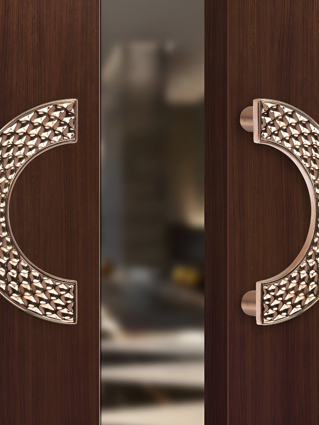Plantex Rose Gold Pull-Push Round Shaped Aluminium Door Handle-image-42