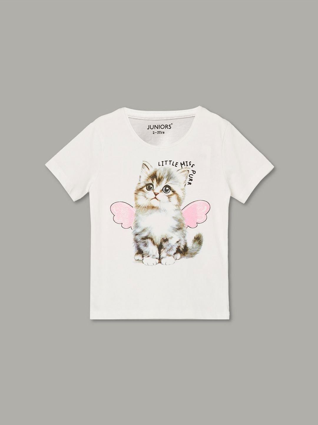 Juniors by Lifestyle Girls Printed Extended Sleeves Applique T-shirt-image-29