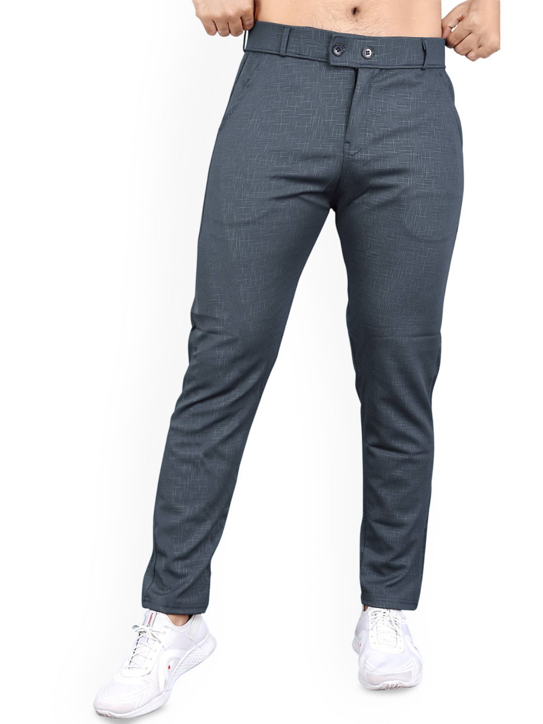 INDICLUB Men Regular Fit Mid-Rise Formal Trousers-picture-13