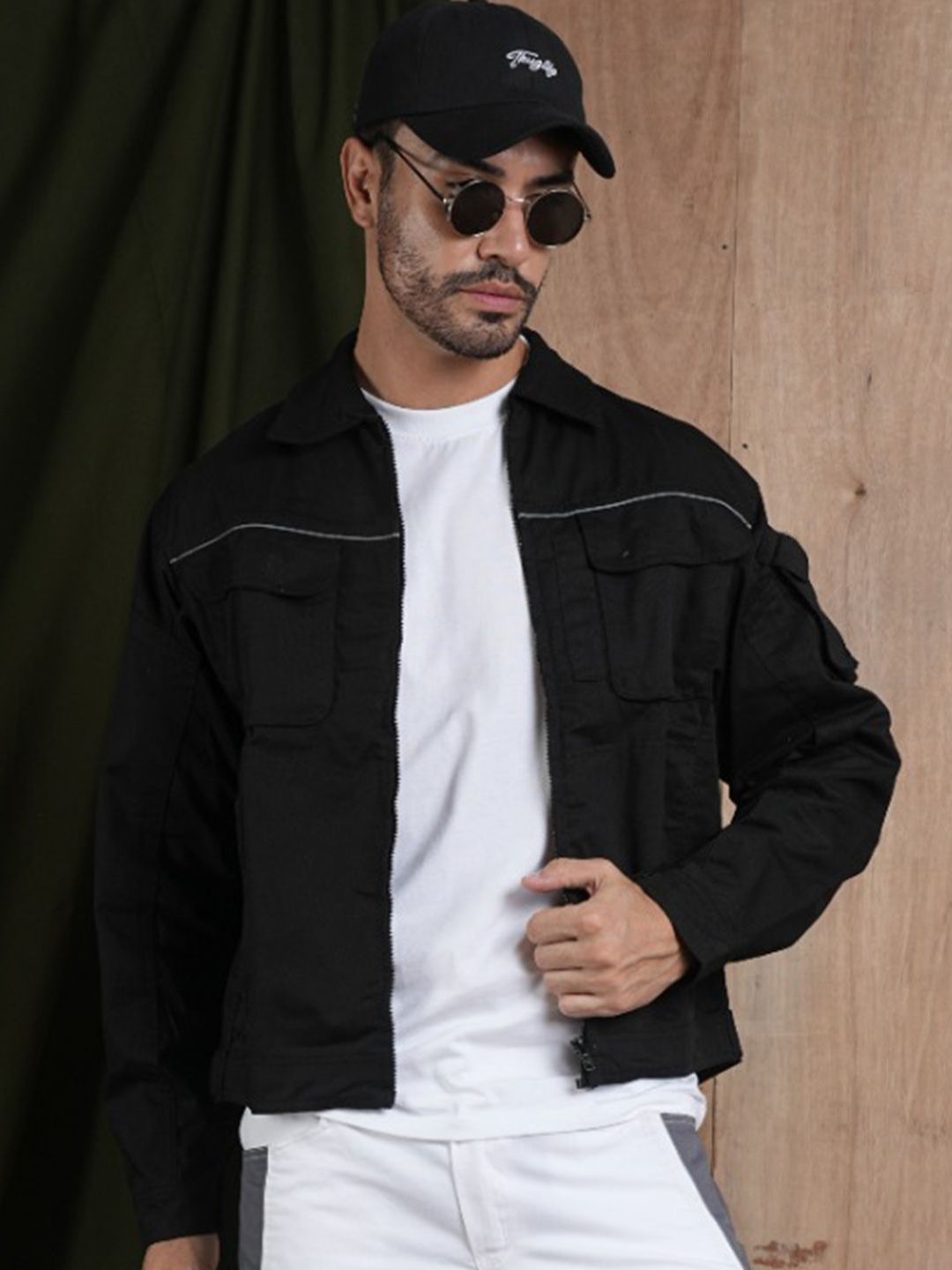 PRONK Men Cotton Open Front Jacket-picture-34