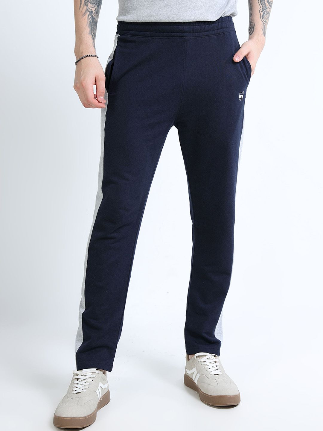 glitchez Men Regular Fit Cotton Side Stripes Jogger Track Pants-image-44