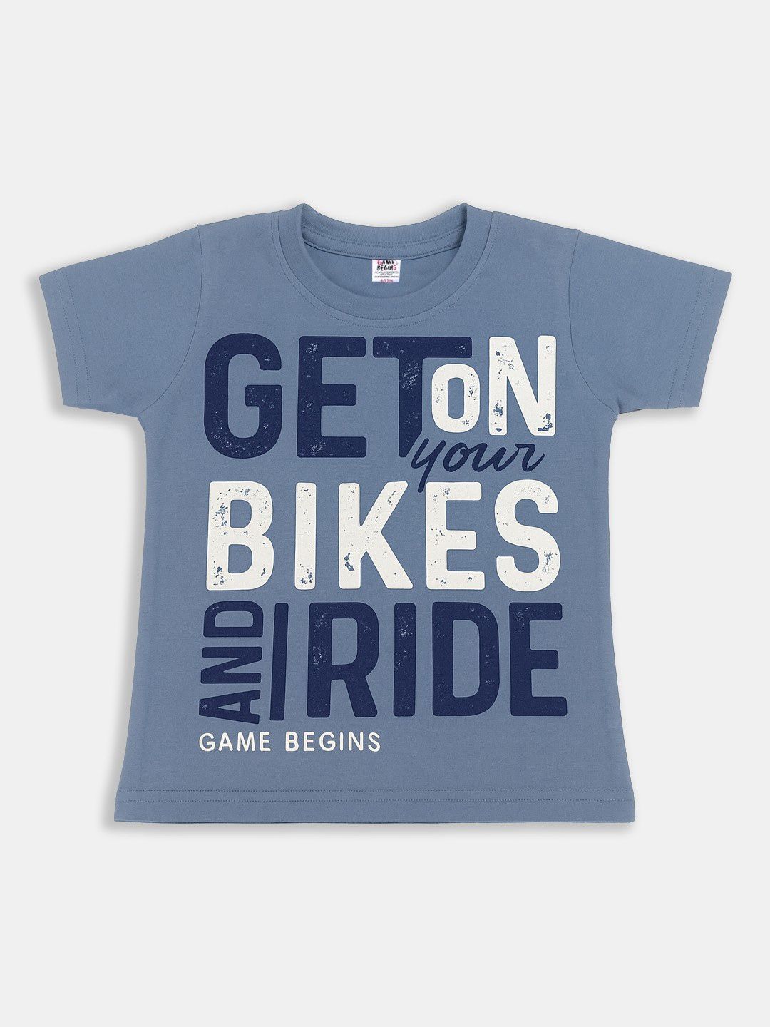 Here&Now X Game Begins Boys Typography Printed Pure Cotton T-Shirt-picture-23