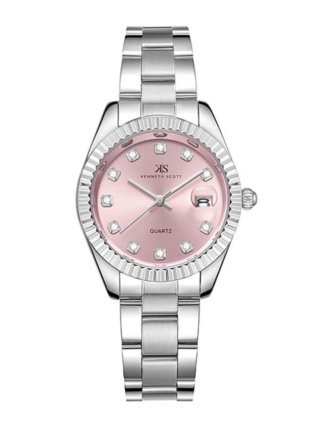 KENNETH SCOTT Women Embellished Stainless Steel Bracelet Style Analogue Watch K23546-SBSP-picture-33