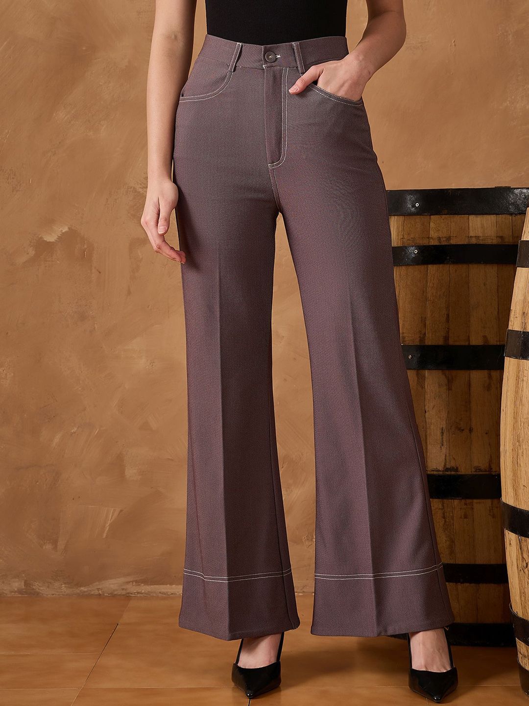 R.Code by The Roadster Life Co. Women High-Rise Trousers-picture-23