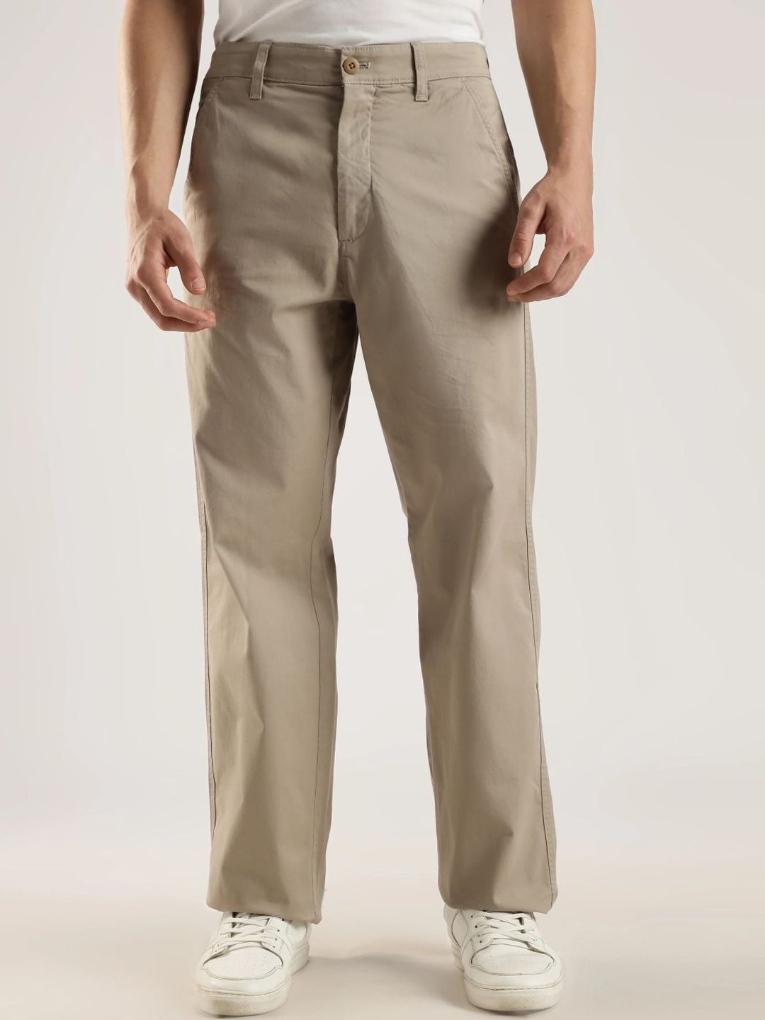 Calvin Klein Jeans Men Straight Fit Mid-Rise Regular Trousers-picture-27