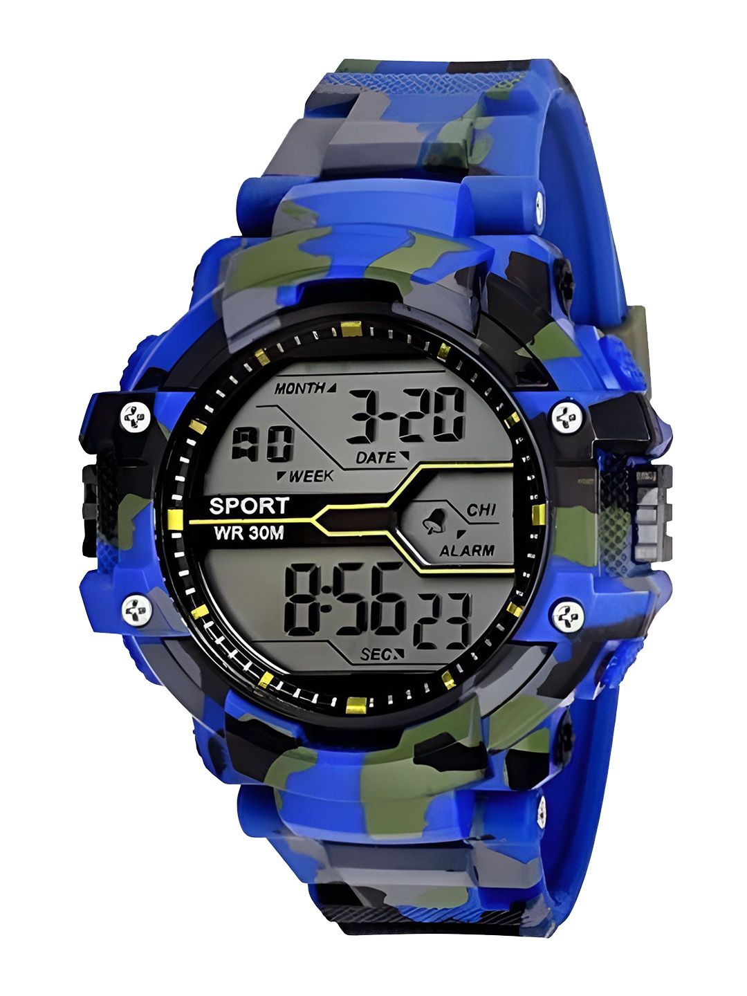 Blutech Men Embellished Dial & Bracelet Style Straps Digital Watch Big-Blu-Milty2-picture-28