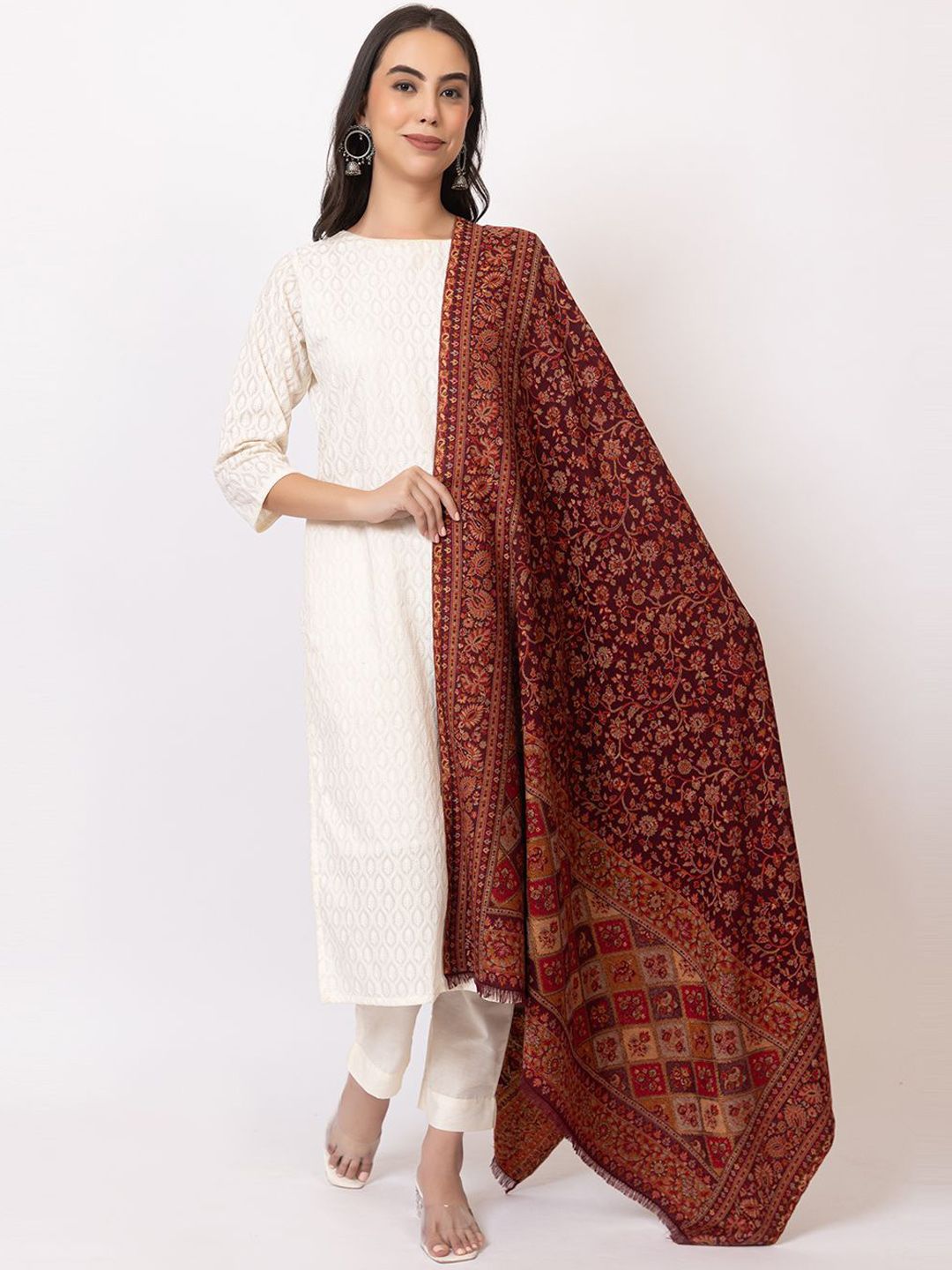 PYRO SPIRIT Women Ethnic Woven Design Shawl-picture-42