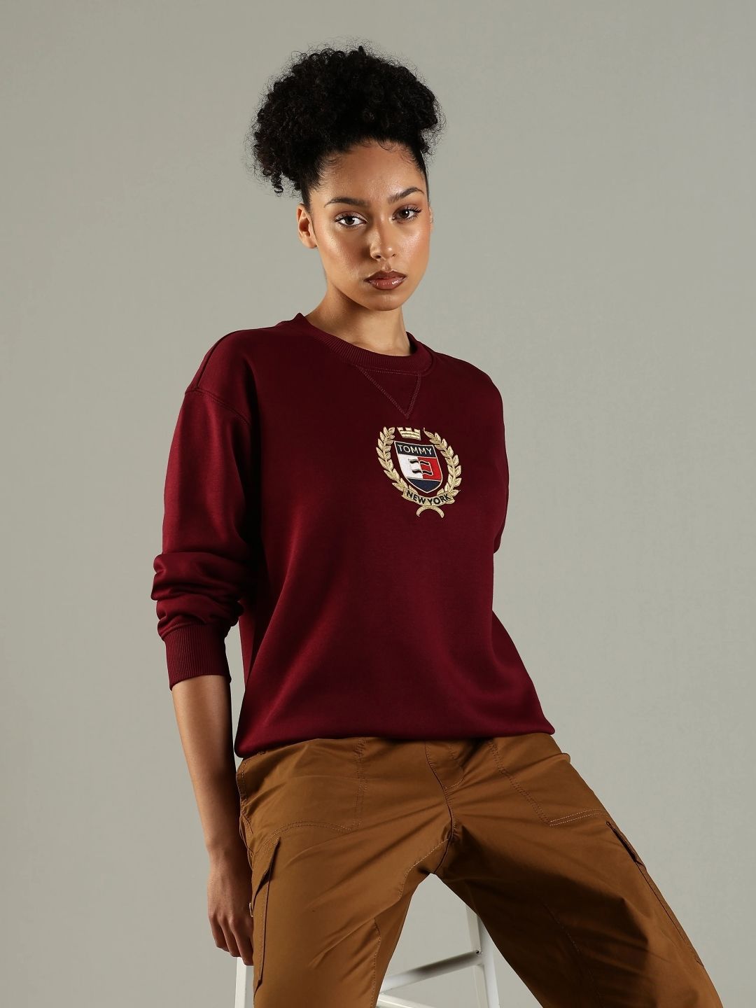 Tommy Hilfiger Women Brand Logo Printed Pullover Sweatshirt-image-18