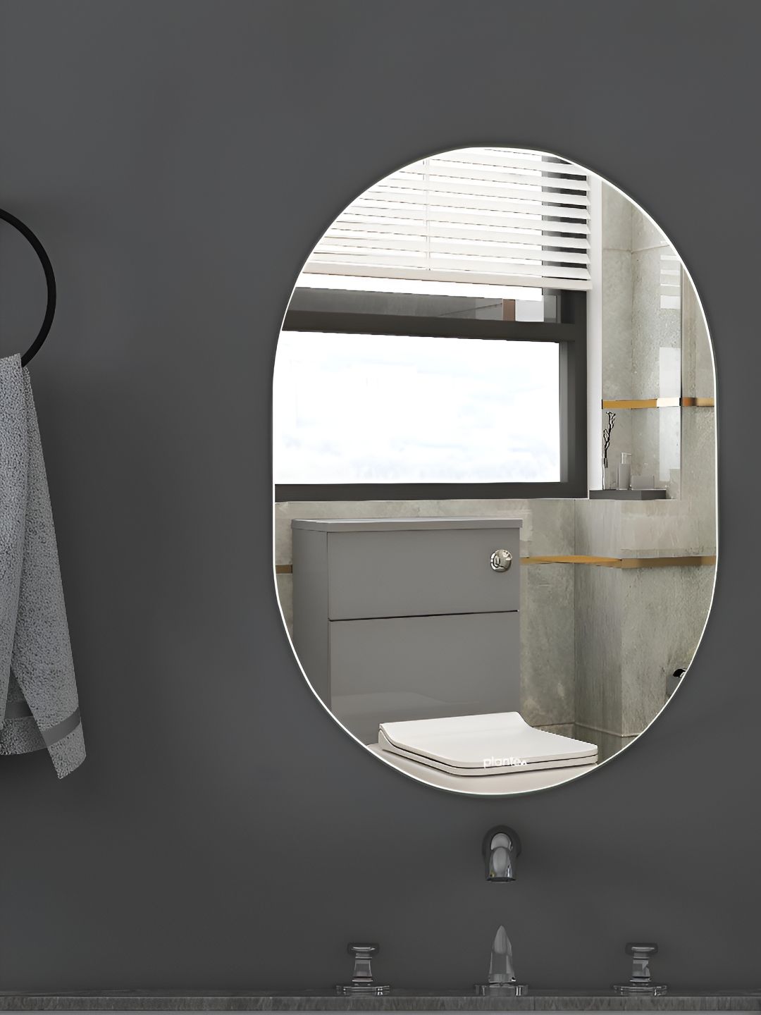 Plantex Oval Shaped Wall Mirror-image-29