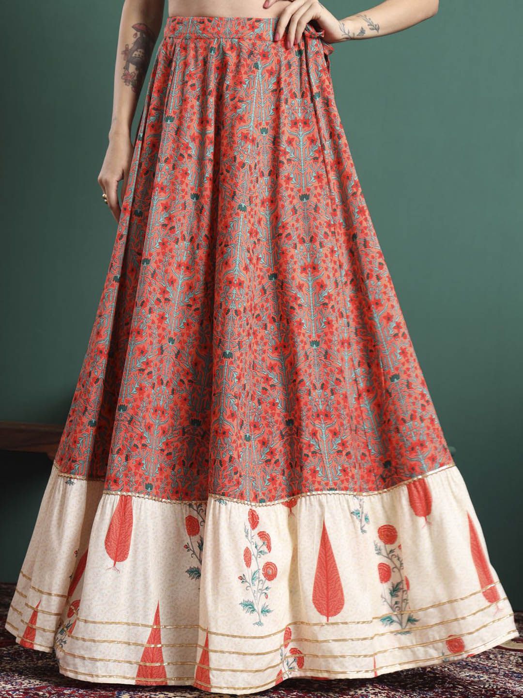 NYPA Printed Flared Maxi Skirts-picture-35