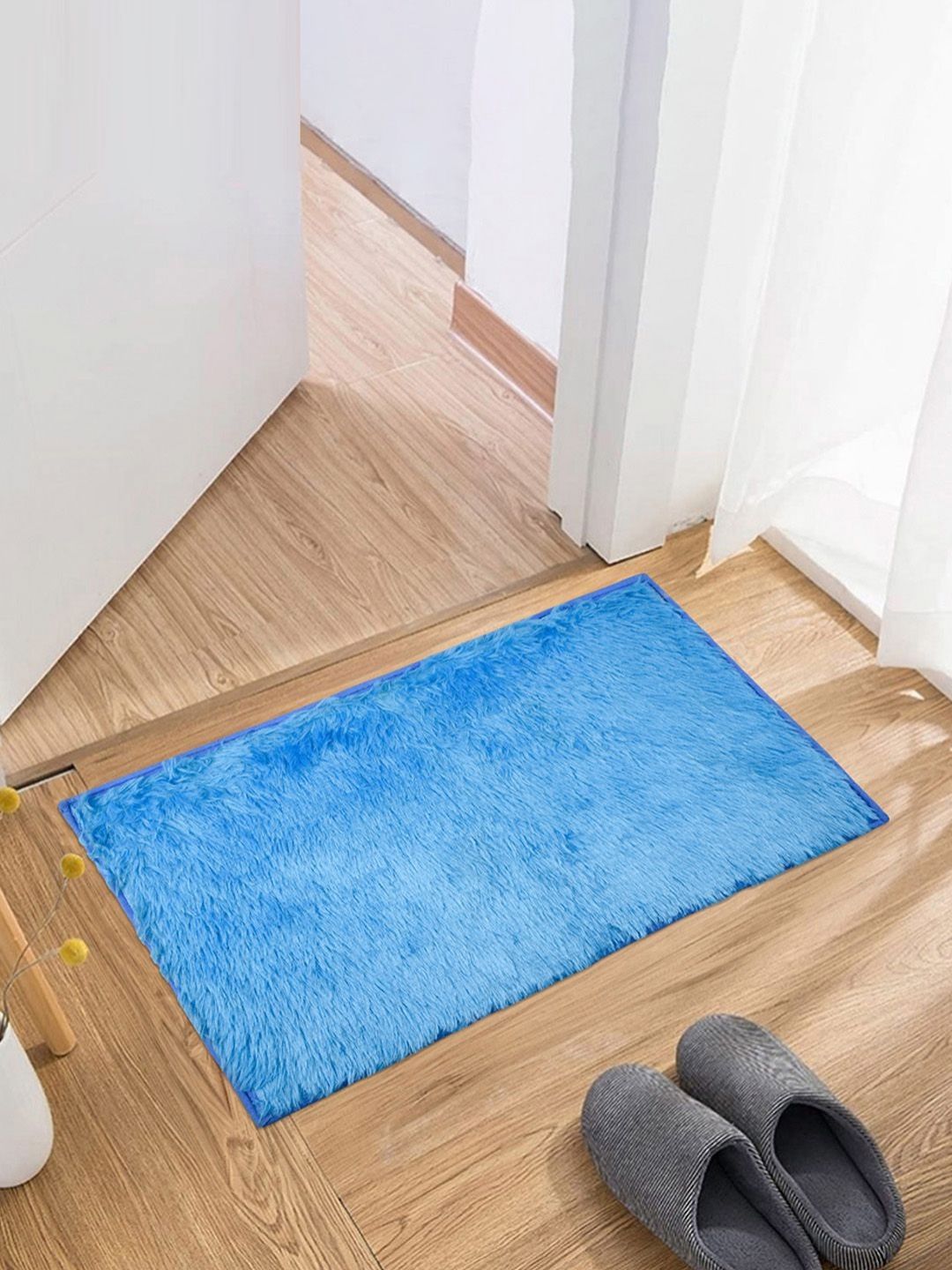 Aura Blue Velvet Anti-Skid Doormat-picture-38