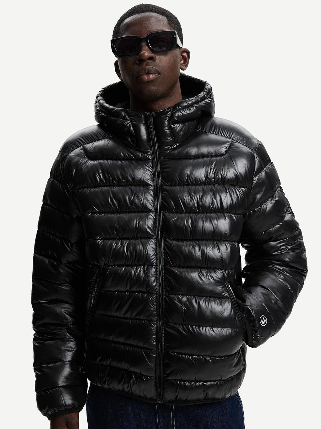 Bershka Men Geometric Puffer Jacket-picture-27