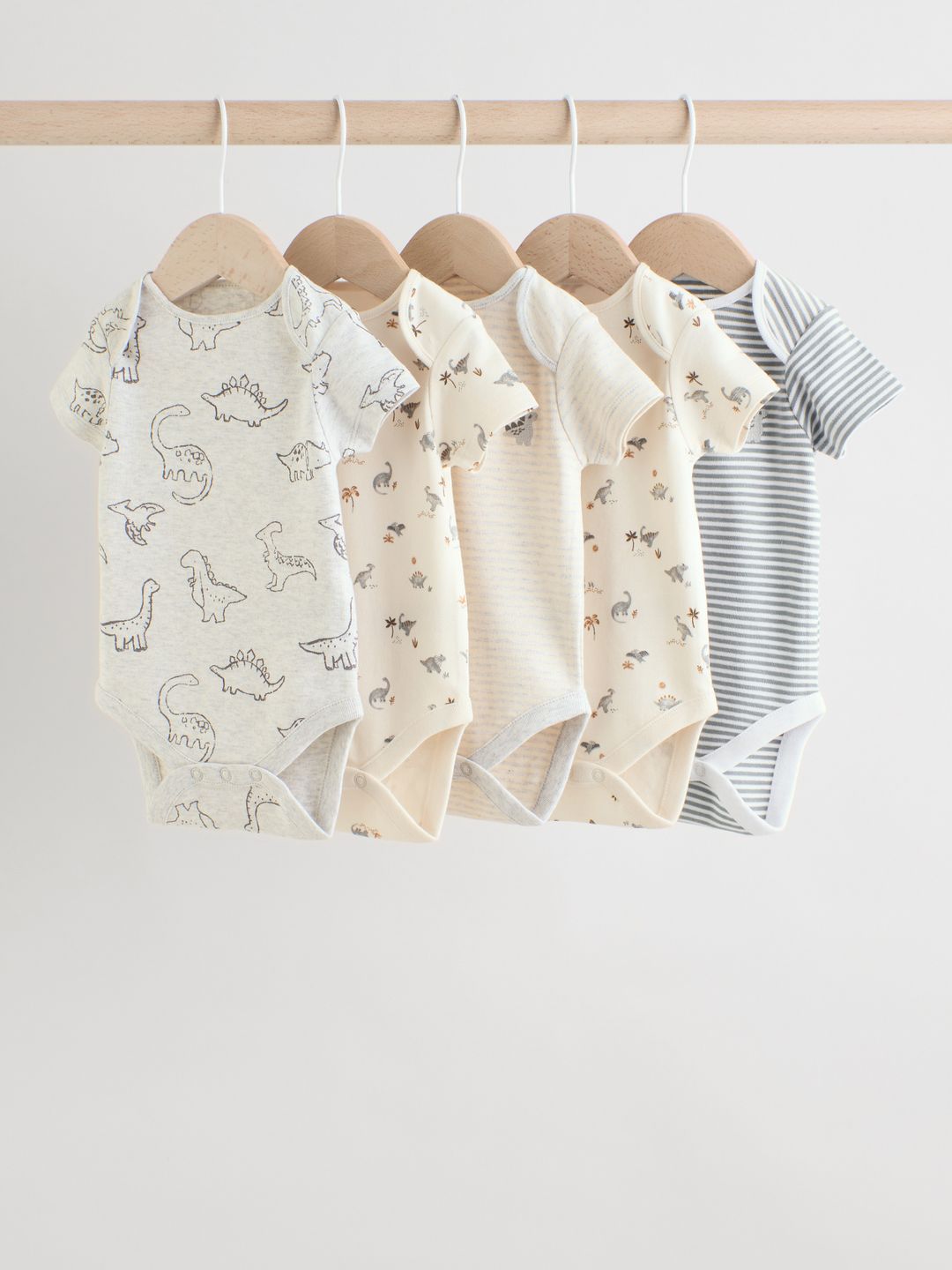 NEXT Infants Pack Of 5 Printed Pure Cotton Bodysuit
