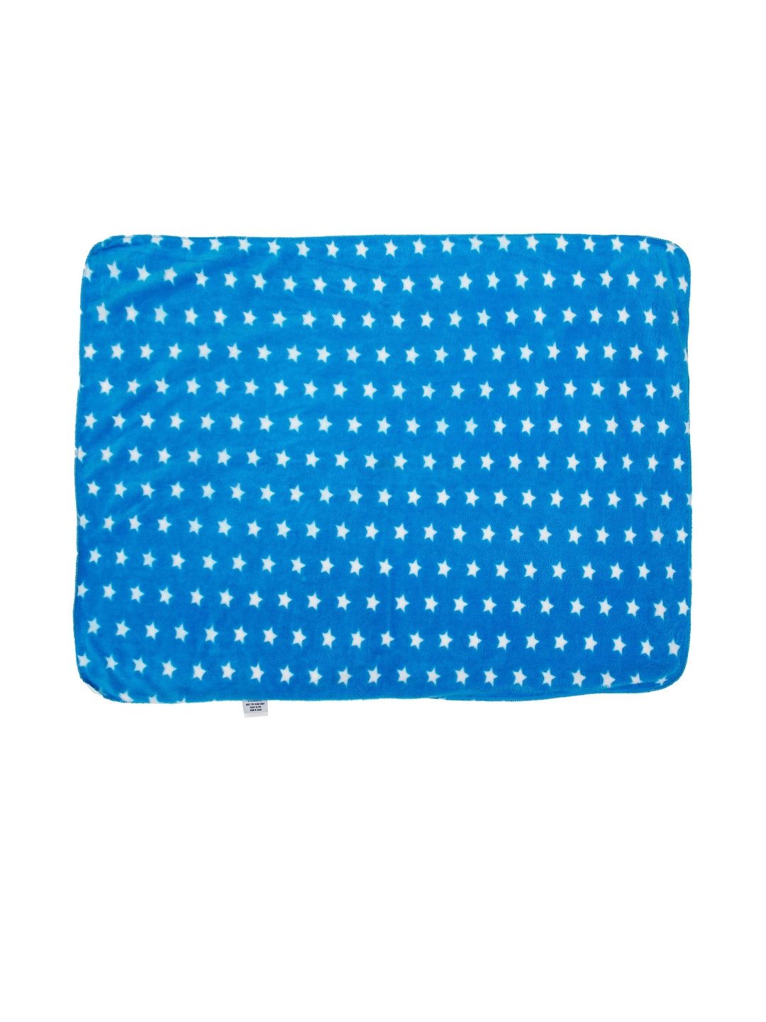 SIDLY PIDLY Kids Blue & White Star Printed AC Room 400 GSM Fur Blanket-image-2