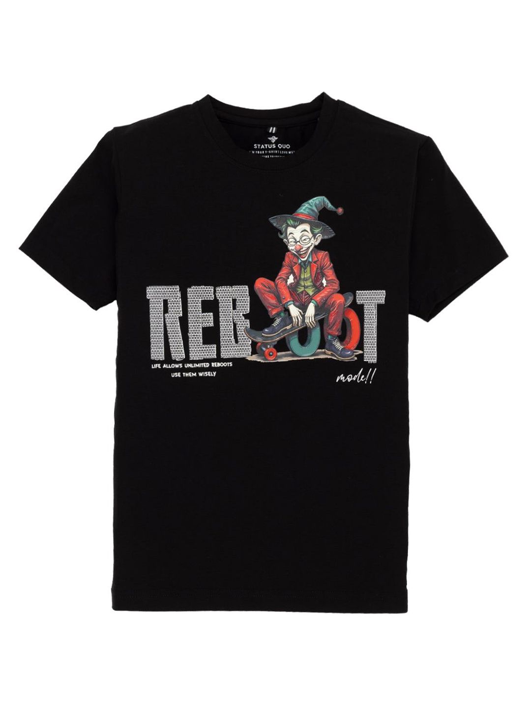 Status Quo Boys Graphic Printed Round Neck T-shirt-picture-27