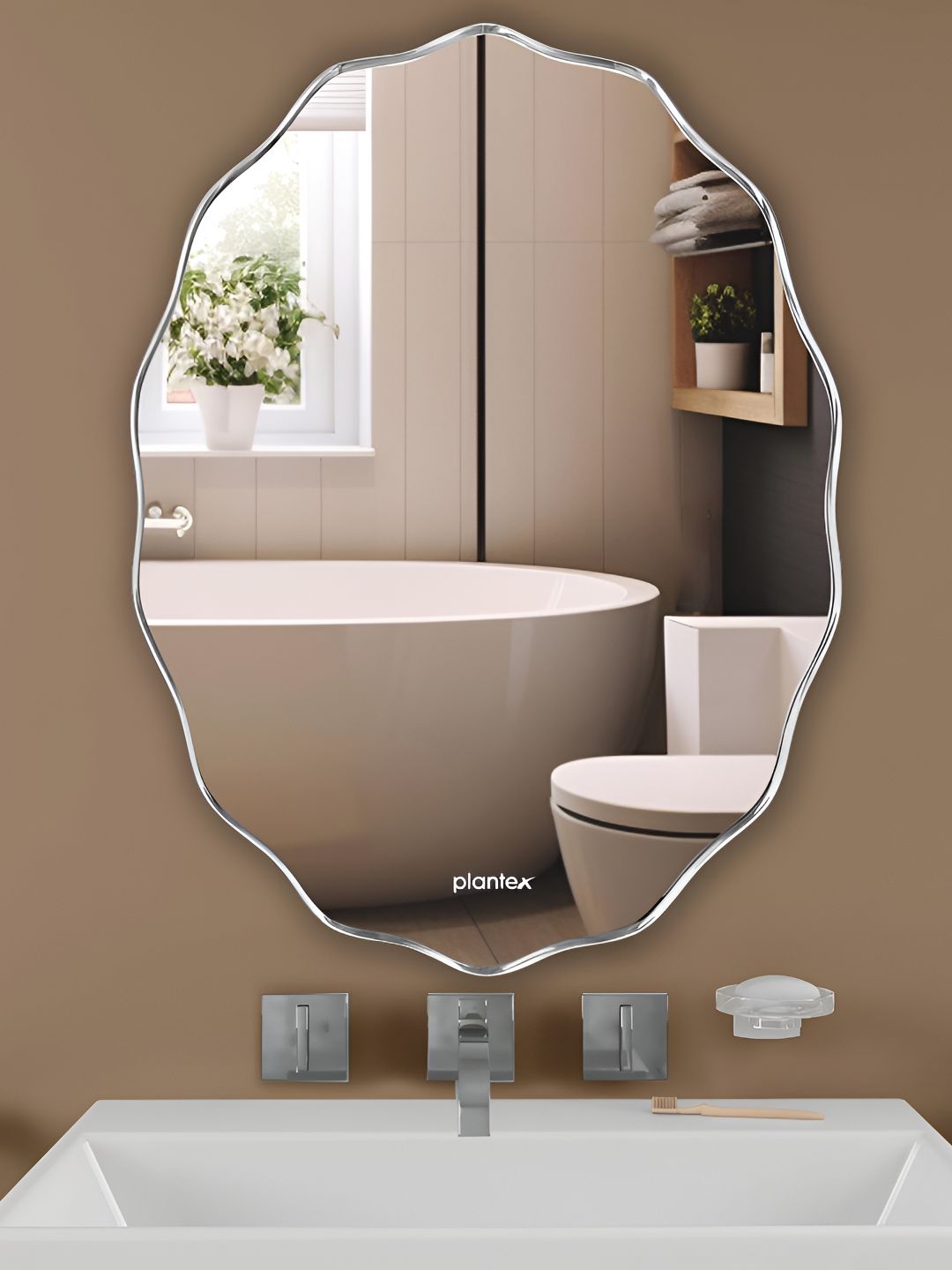 Plantex Silver-Toned Solid Shaped Bathroom Accessories-picture-23