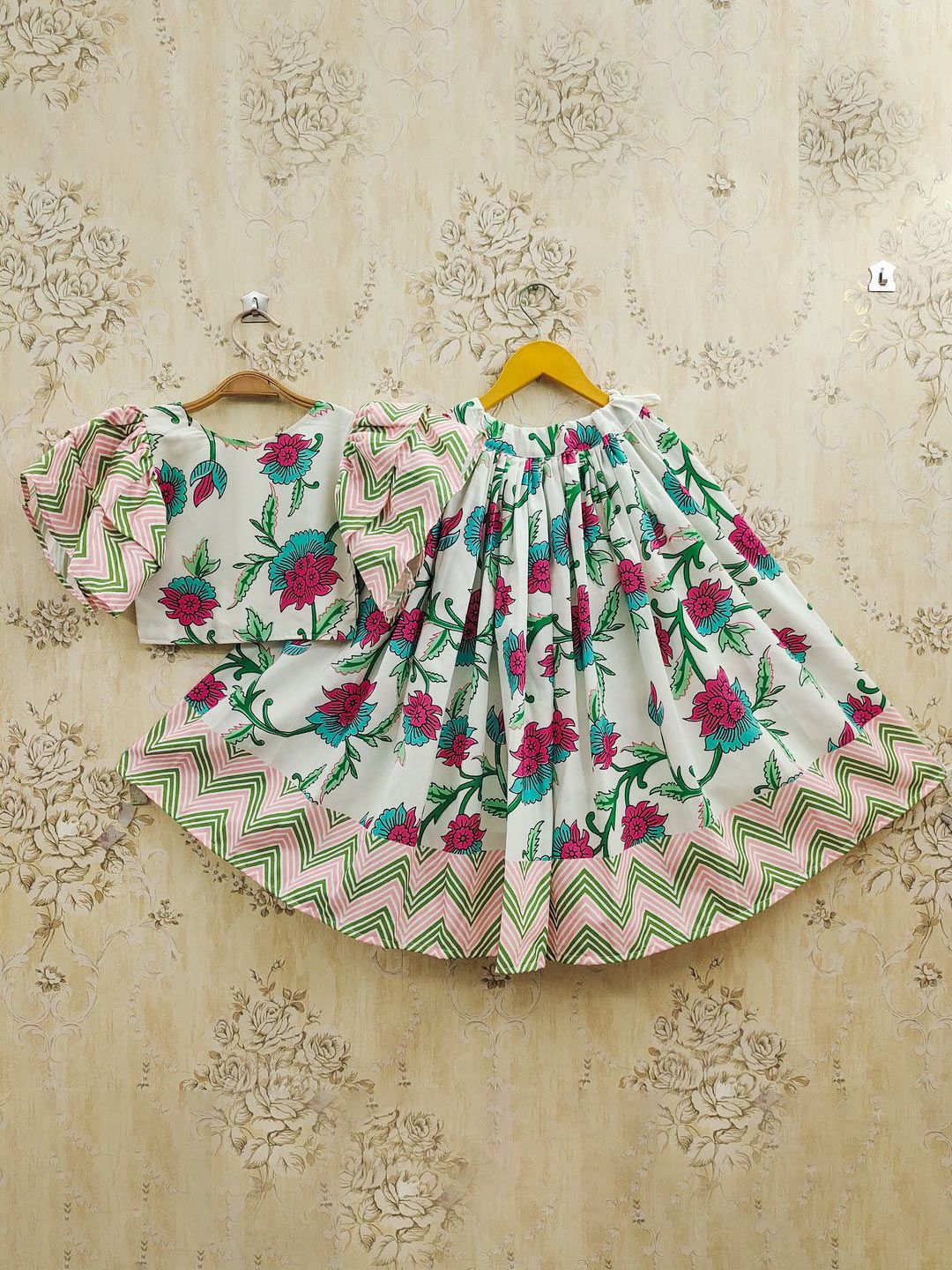 JOVK DESIGN Girls Printed Ready To Wear Lehenga & Blouse-picture-47
