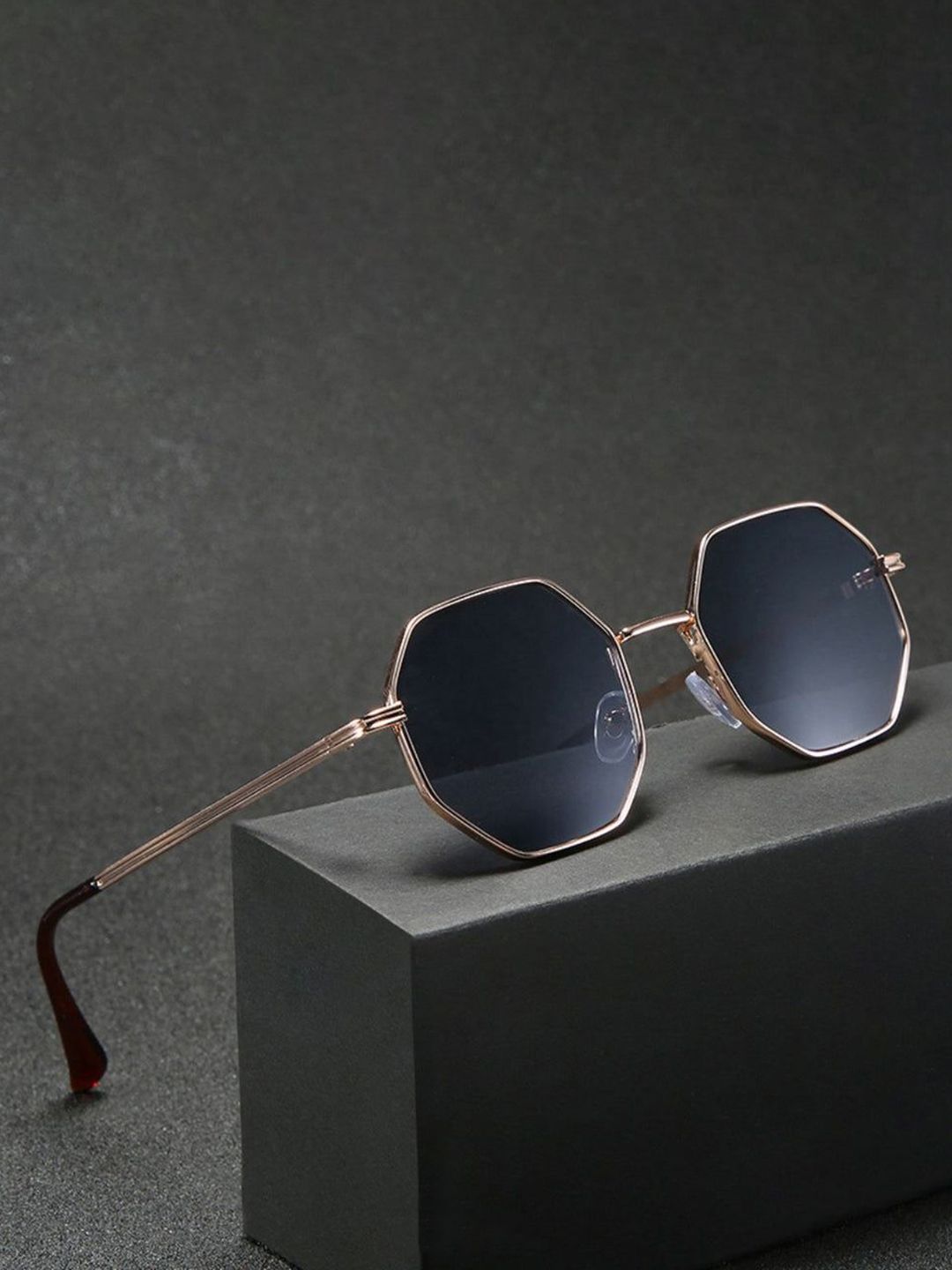 First Lens Unisex Black Lens & Gold-Toned Other Sunglasses C10327-picture-30