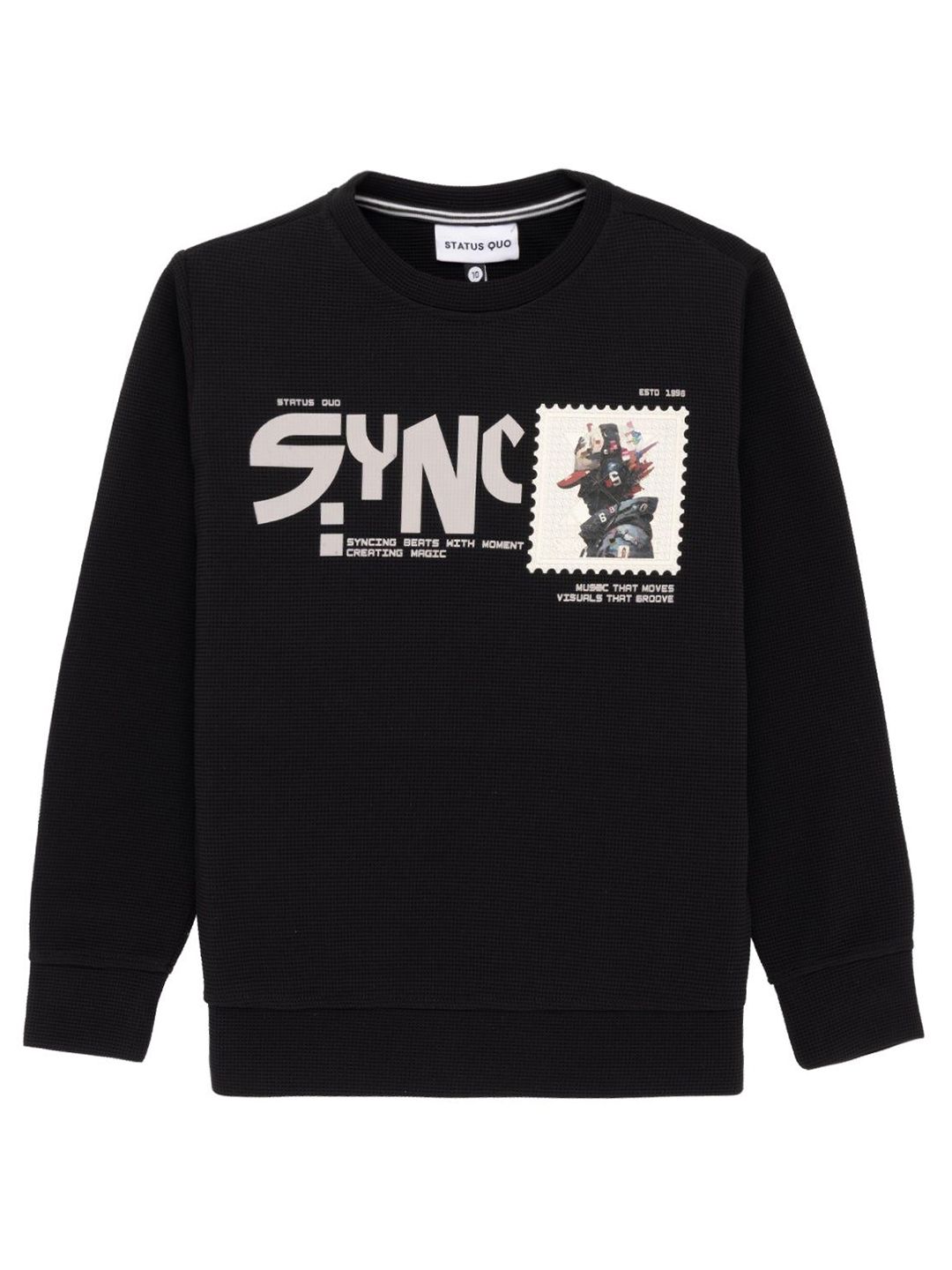 Status Quo Boys Graphic Printed Round Neck Long Sleeves Pullover Casual Sweatshirt-picture-20