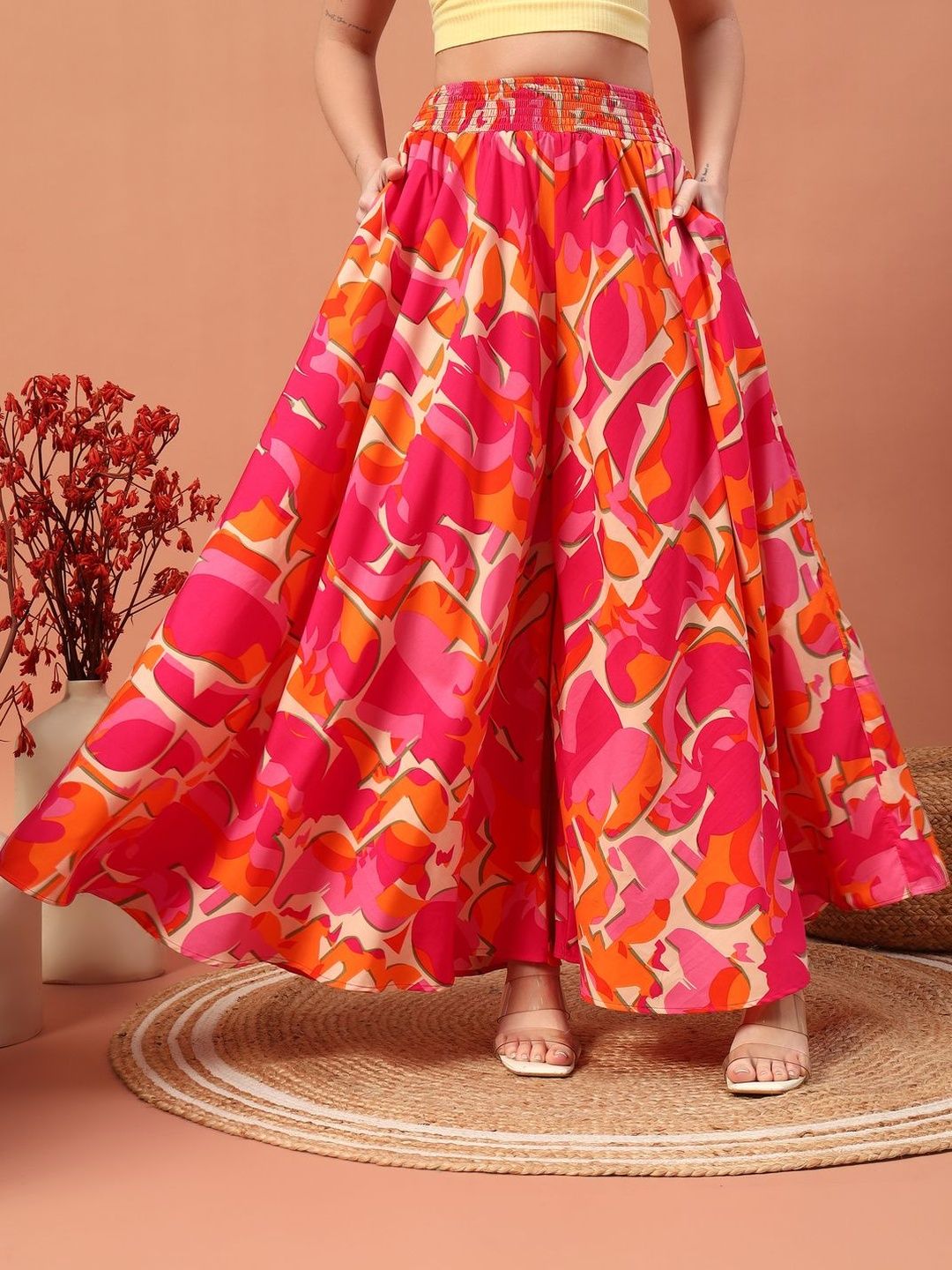 LookShine Women Printed Flared Palazzos-picture-27