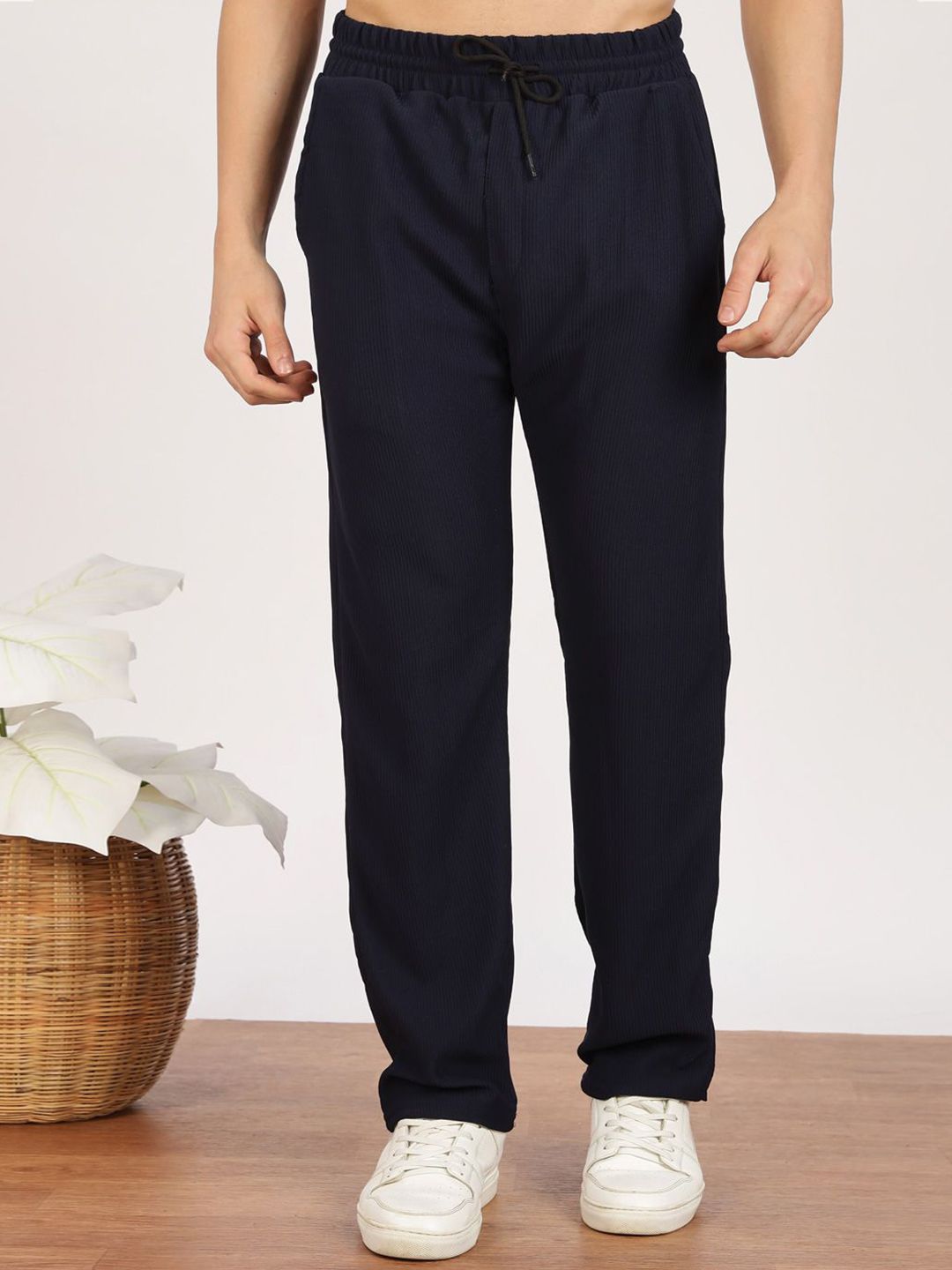 MaverIQ Men Self Design Comfort Regular Fit Easy Wash Corduroy Regular Trousers-image-35