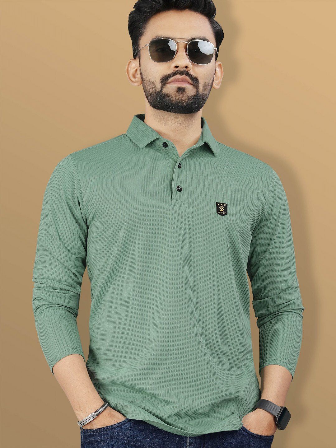 VeBNoR Men Self Design Polo Collar T-shirt-picture-22