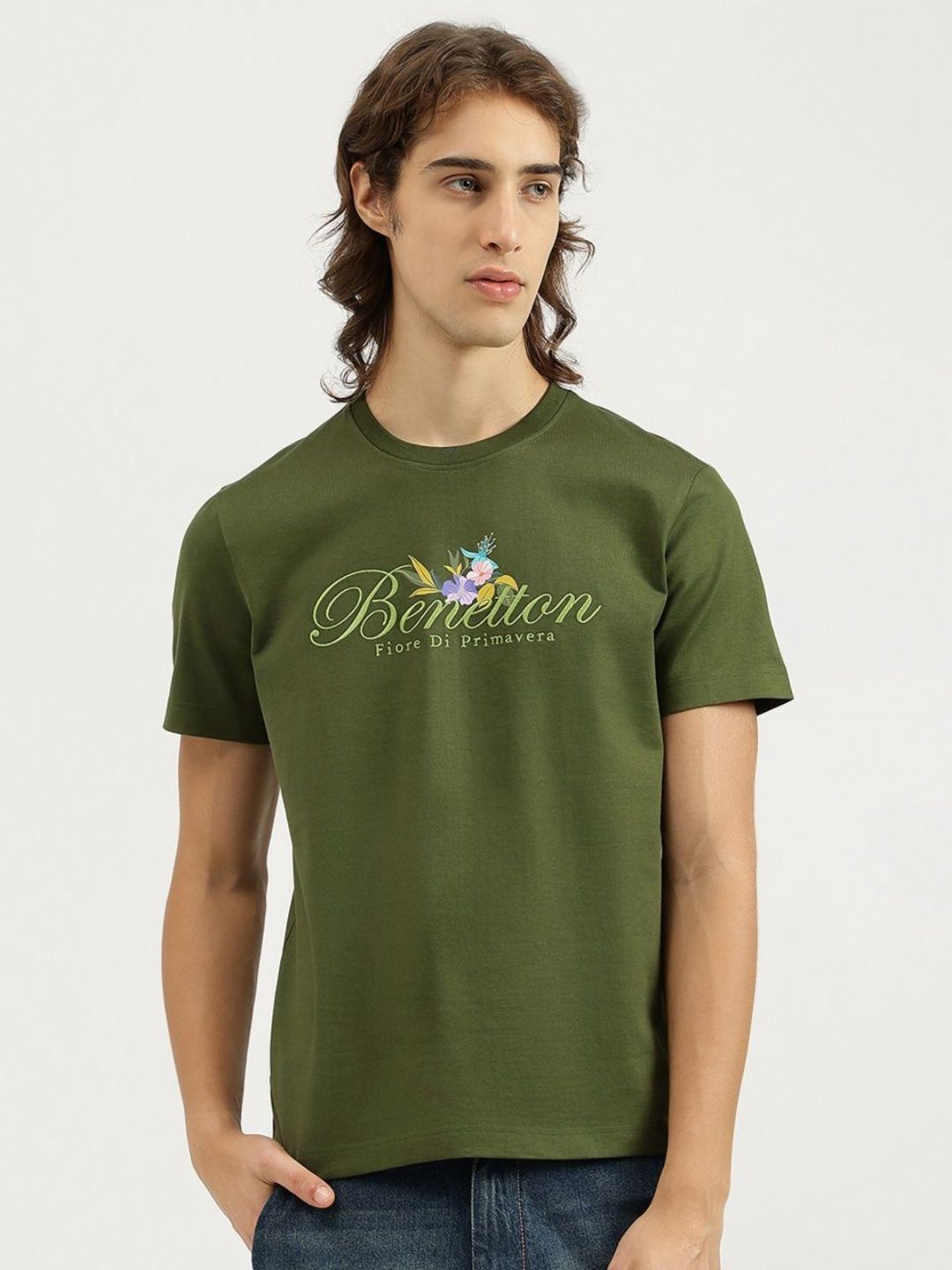 United Colors of Benetton Men Typography Printed Pure Cotton Relaxed Fit T-shirt-picture-38