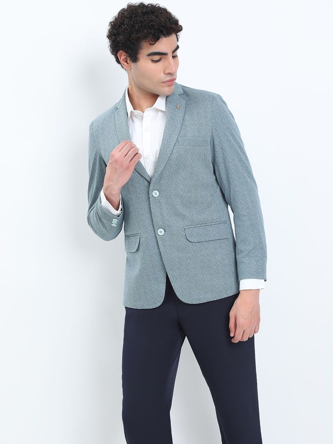 SHOWOFF Men Printed Single Breasted Blazer-picture-39