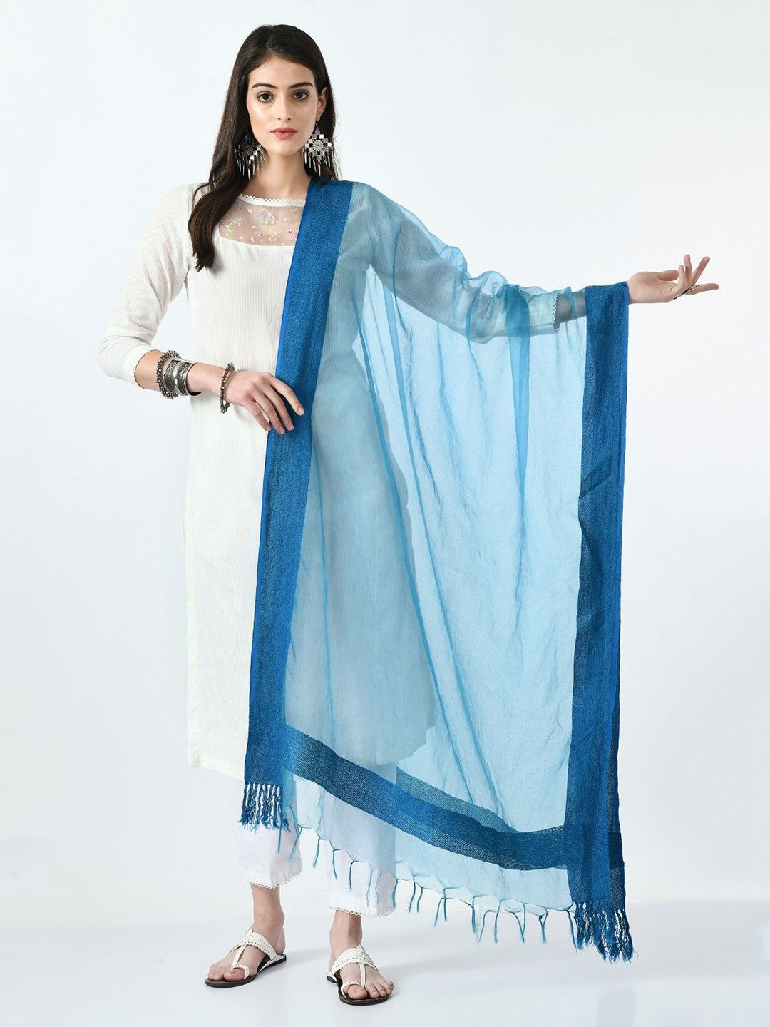 A R SILK DUPATTA HUB Organza Dupatta-image-49