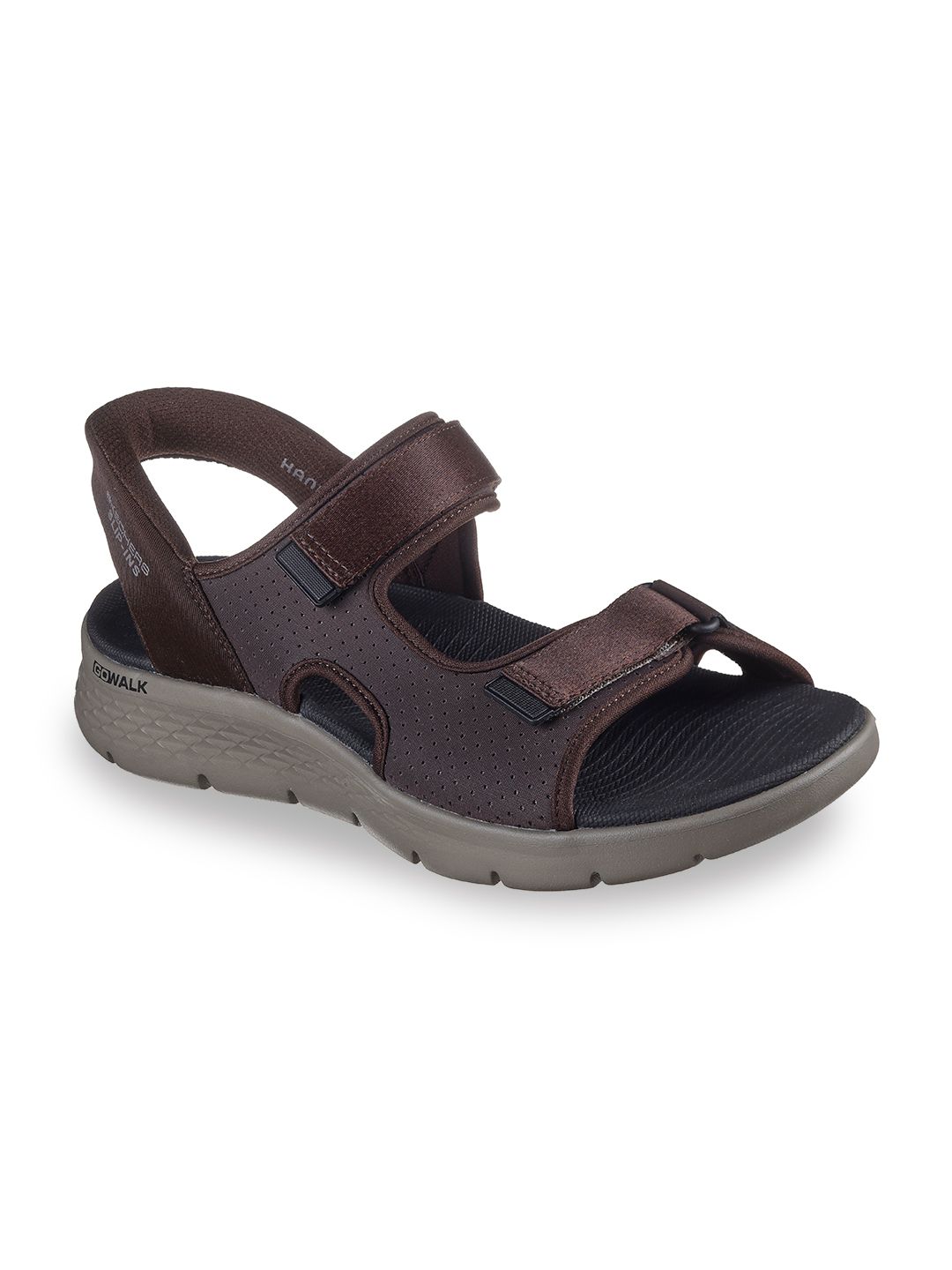 Skechers Go Walk Flex Men Solid Velcro Sports Sandals-image-49