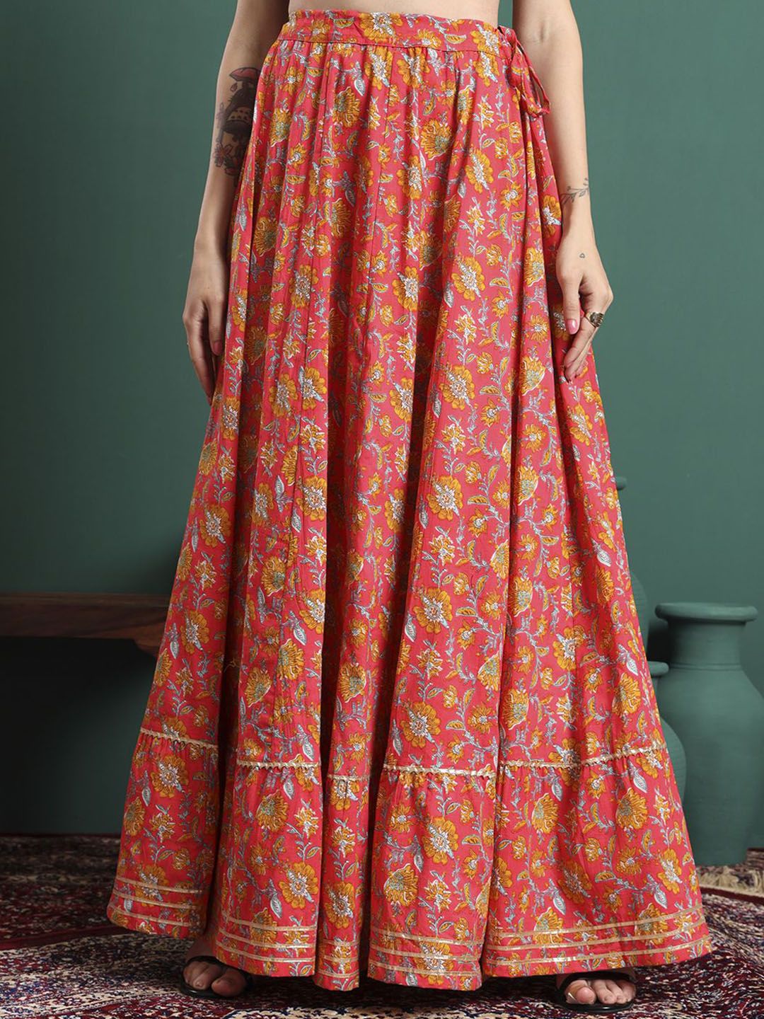 NYPA Printed Flared Maxi Skirts-picture-20