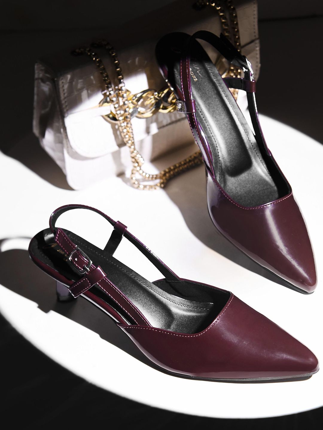 JM Looks Women Pointed Toe Slingback Kitten Heels Pumps-picture-37