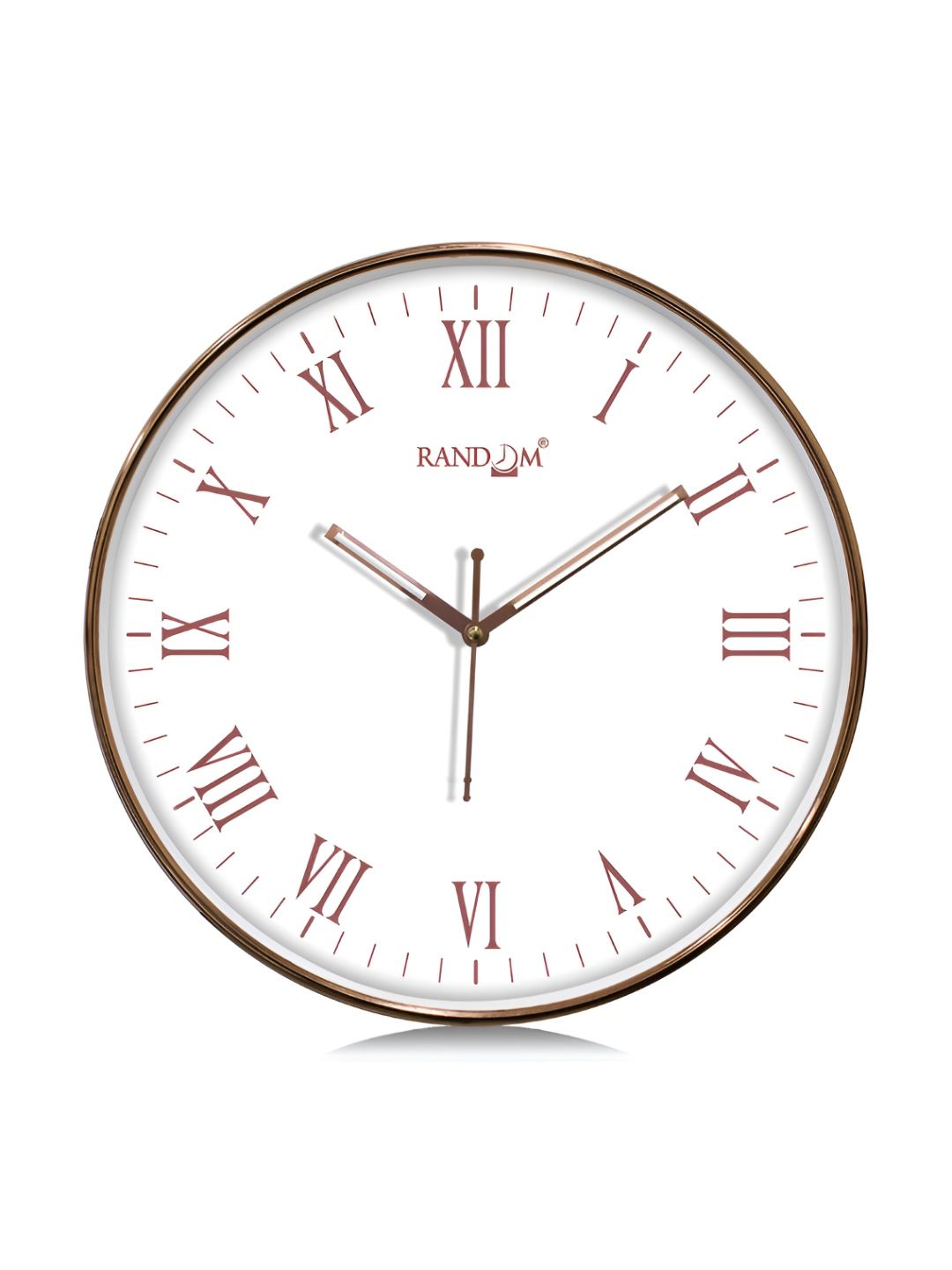 RANDOM Brown & White Contemporary Wall Clock-picture-49