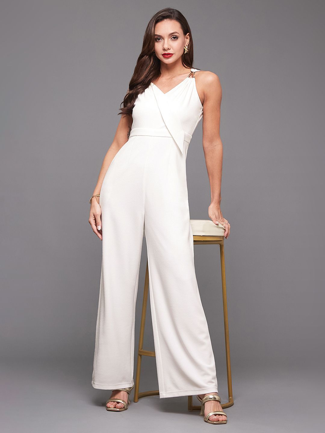 Miss Chase Bat in Dust Women Basic Buckle Jumpsuit-image-13