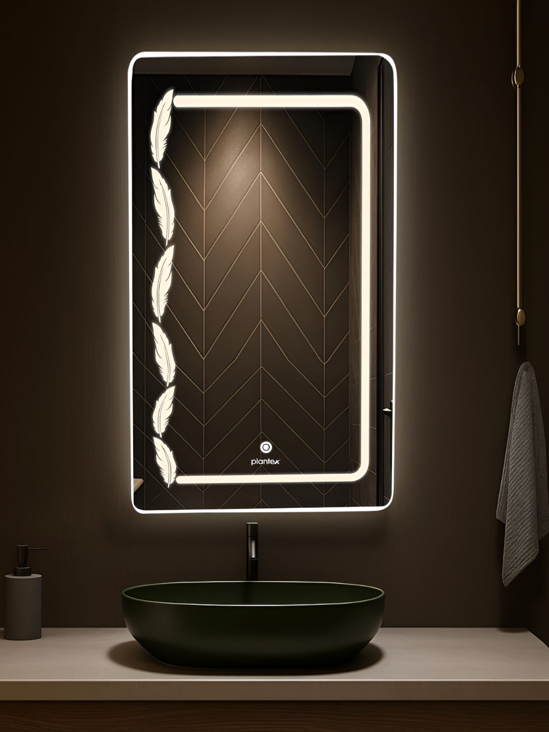 Plantex White Bathroom Wall Mirror-picture-21