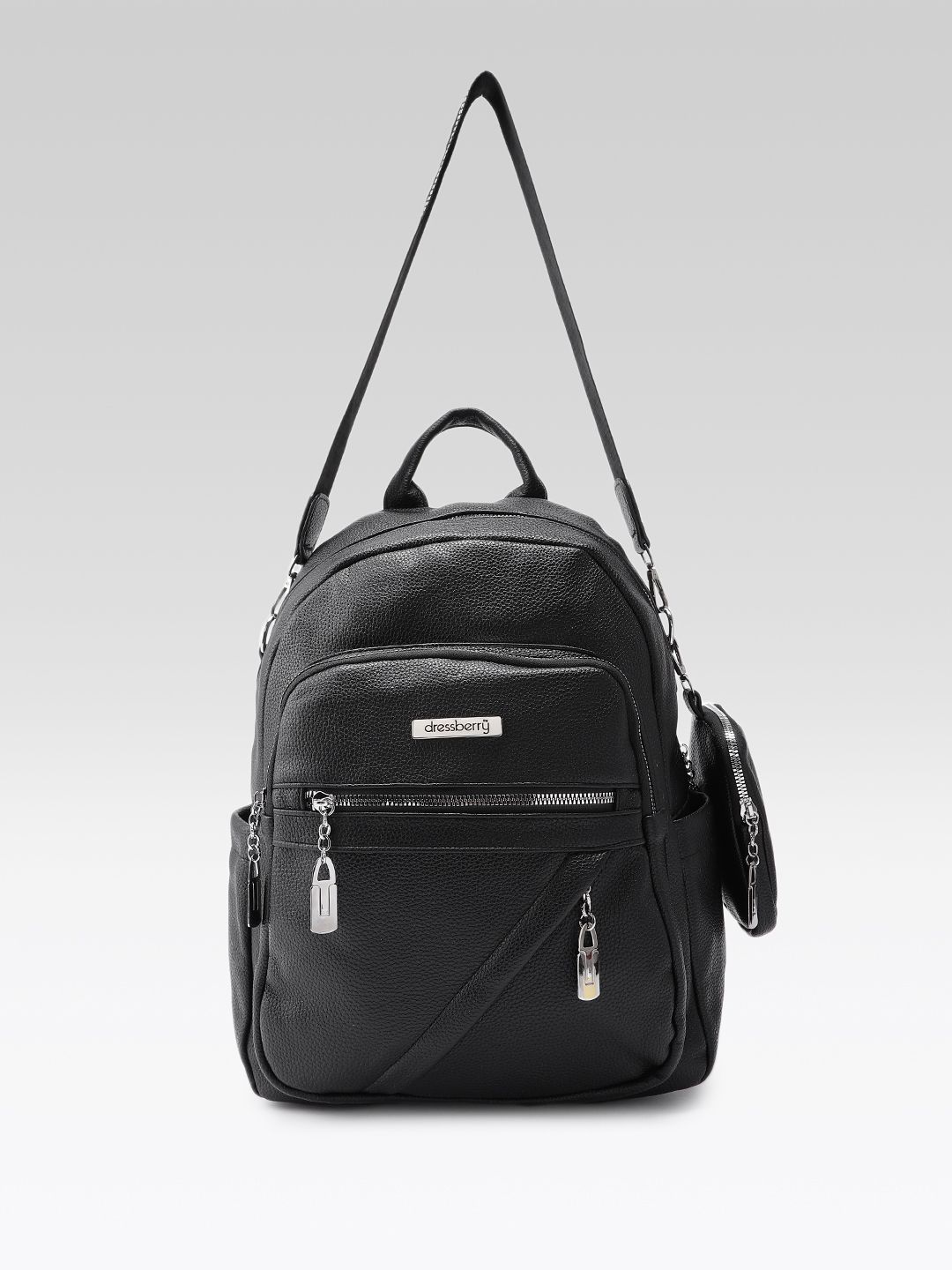 DressBerry Women Textured Backpack with Pouch-picture-18