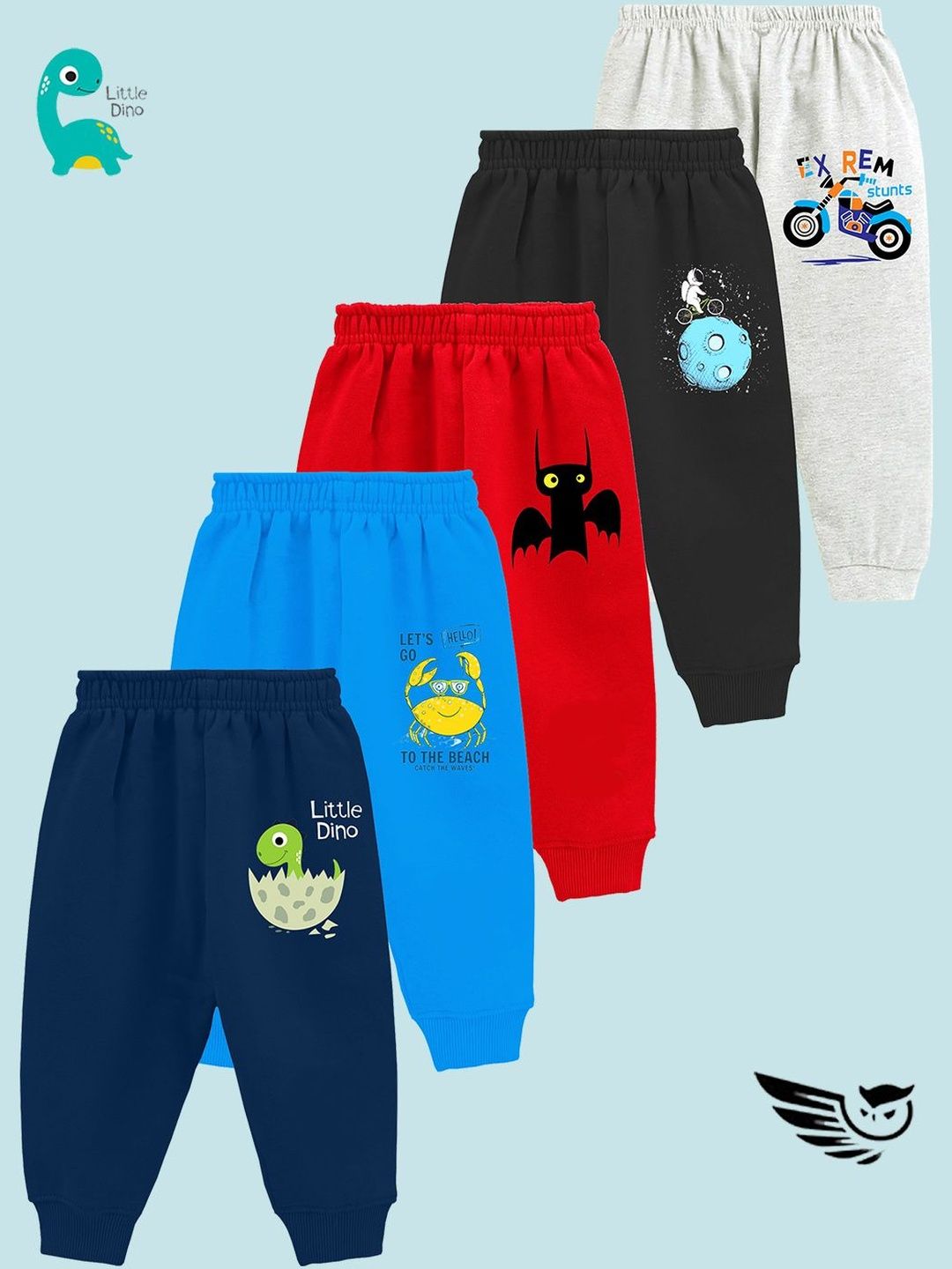 YK Baby Boys Pack of 5 Regular Fit Pyjamas-image-33