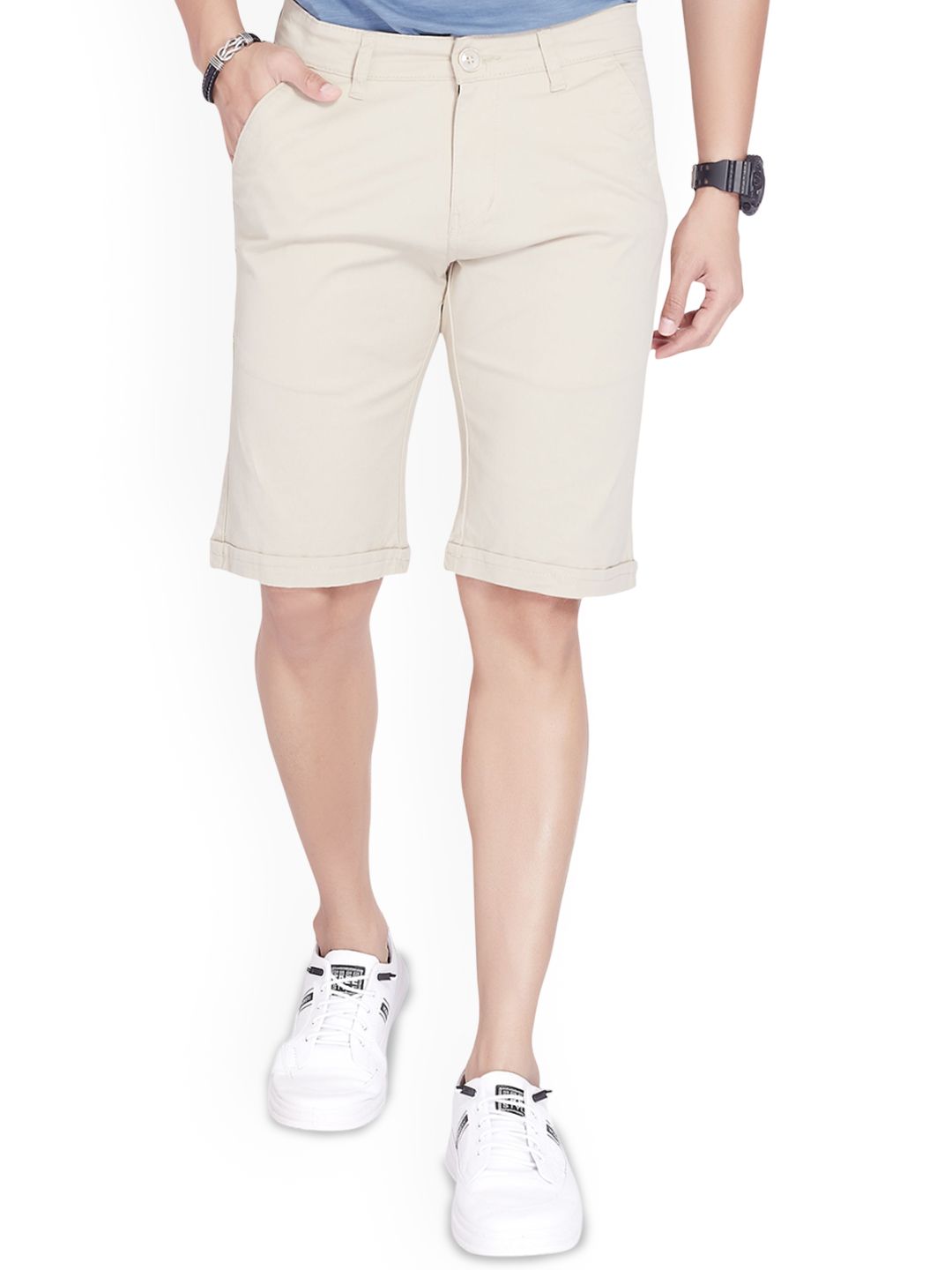 THE BEETEL HOUSE Men Regular Fit Mid-Rise Cotton Chino Shorts-picture-24